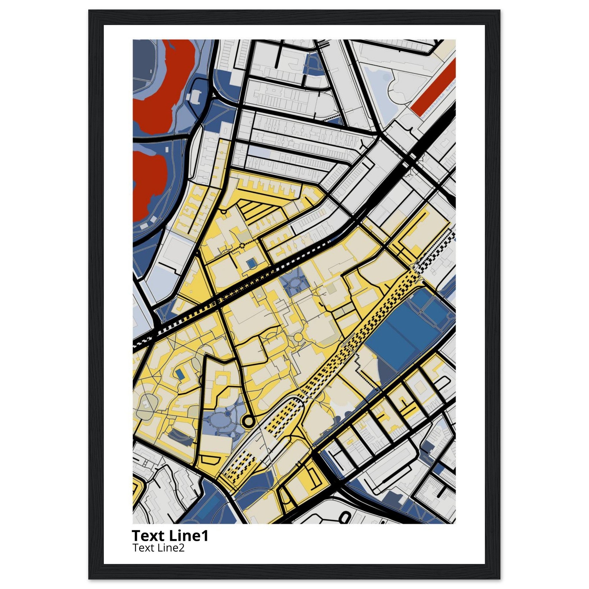 northeastern university campus map poster