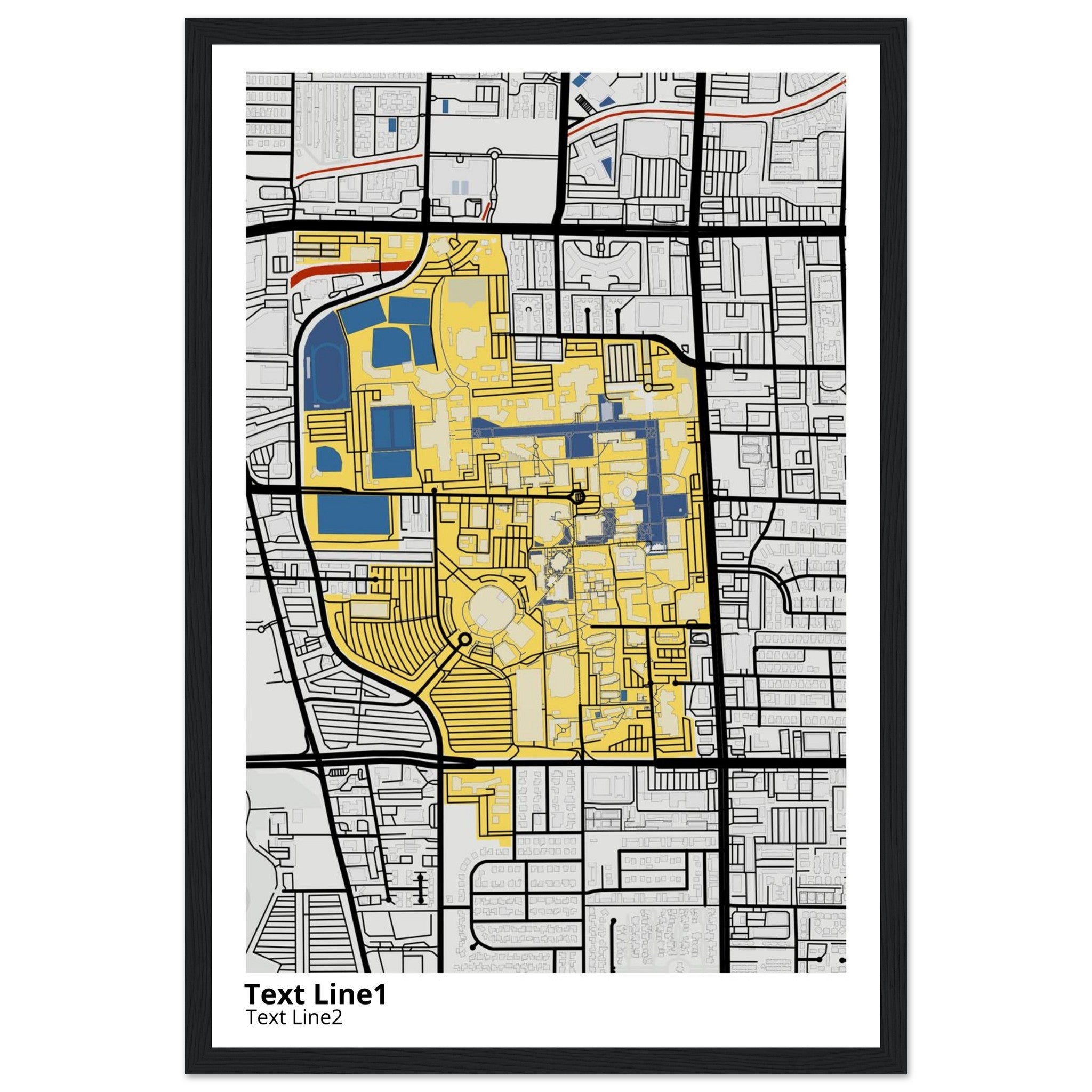 university of nevada las vegas campus map poster
