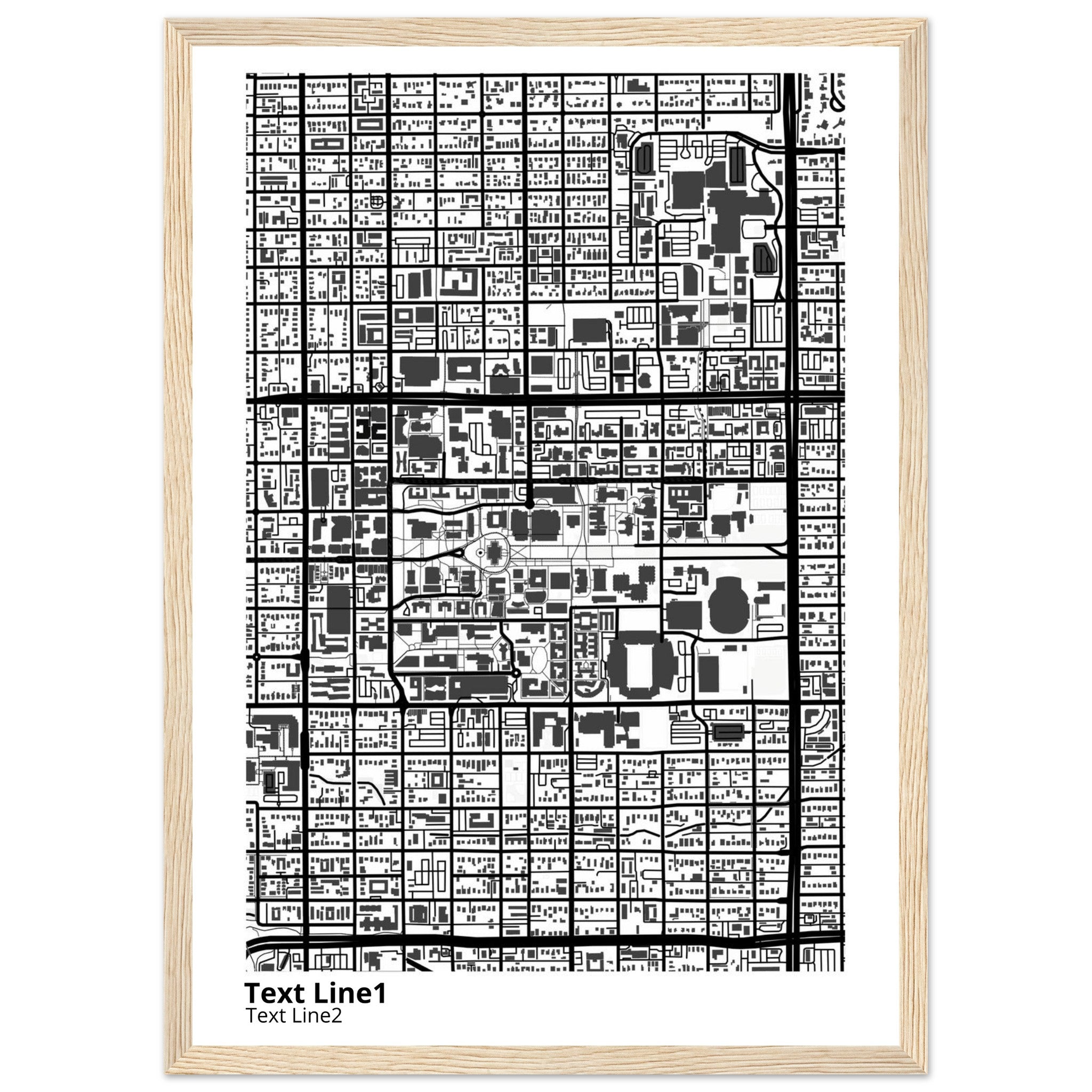 university of arizona campus map poster