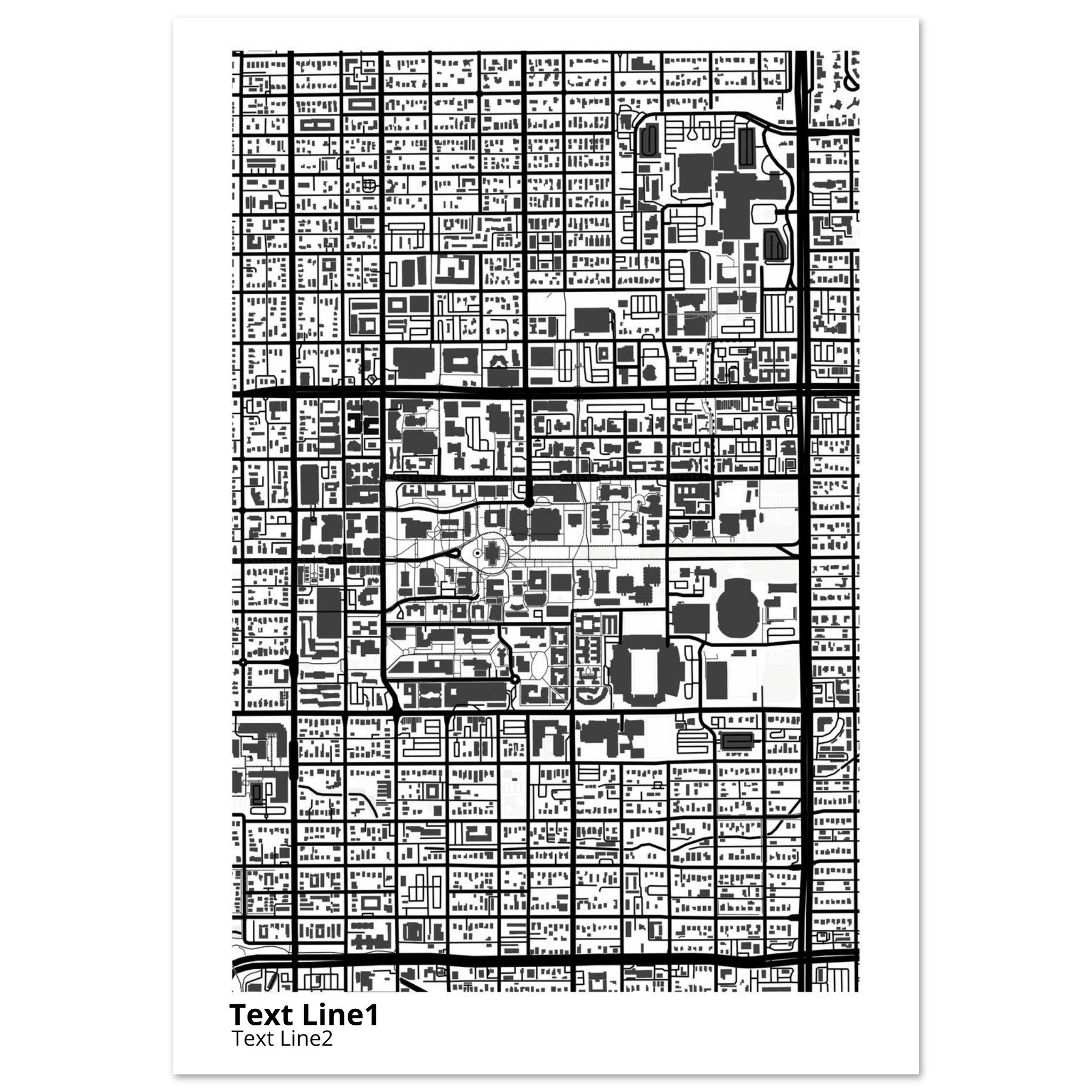 university of arizona campus map poster