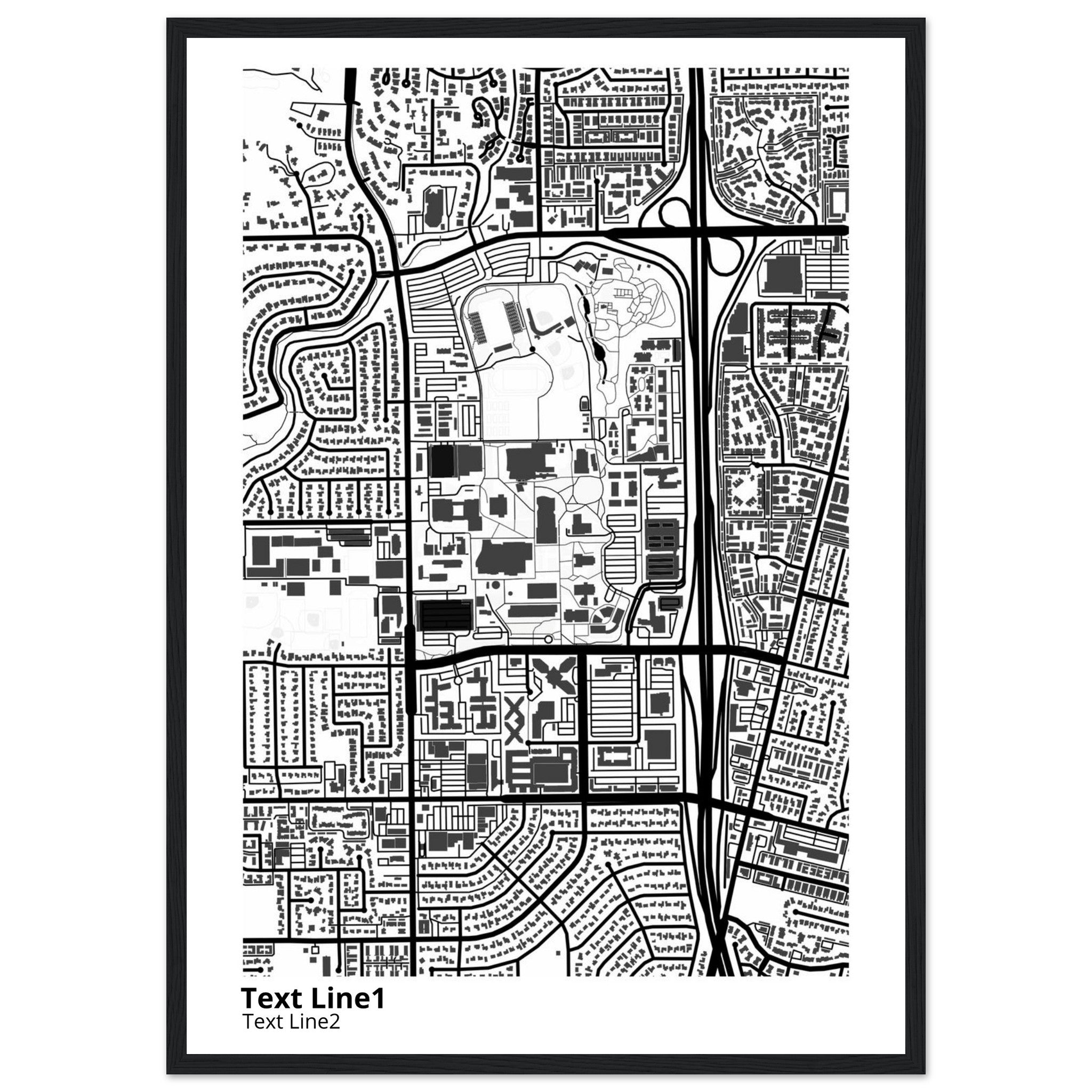 california state university fullerton campus map poster