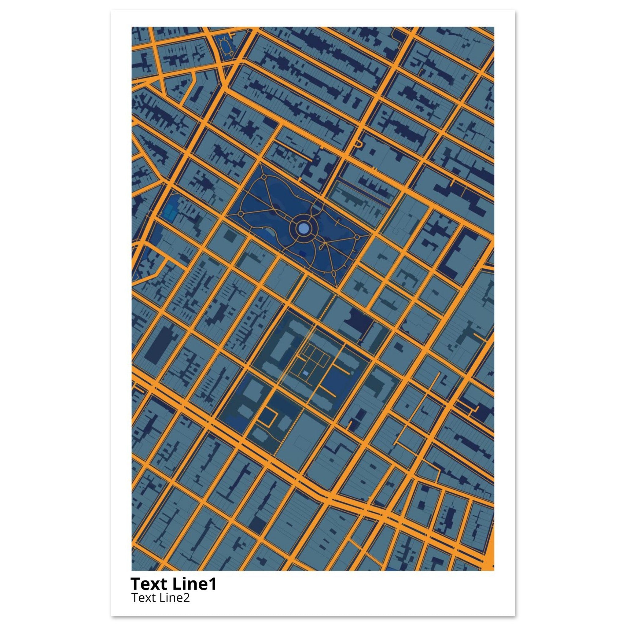 new york university campus map poster