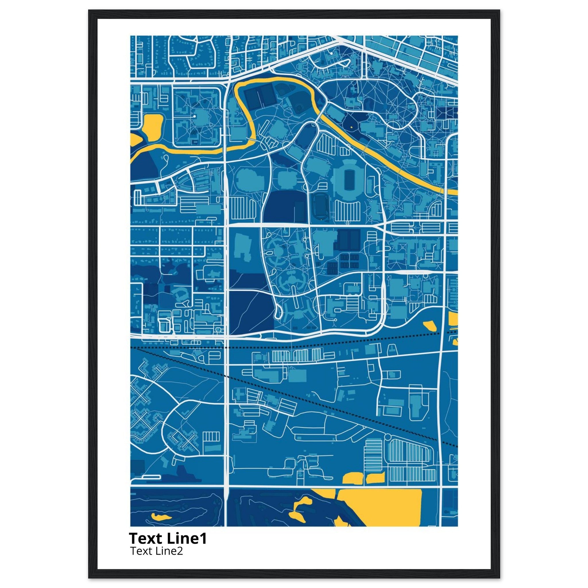 michigan state university campus map poster