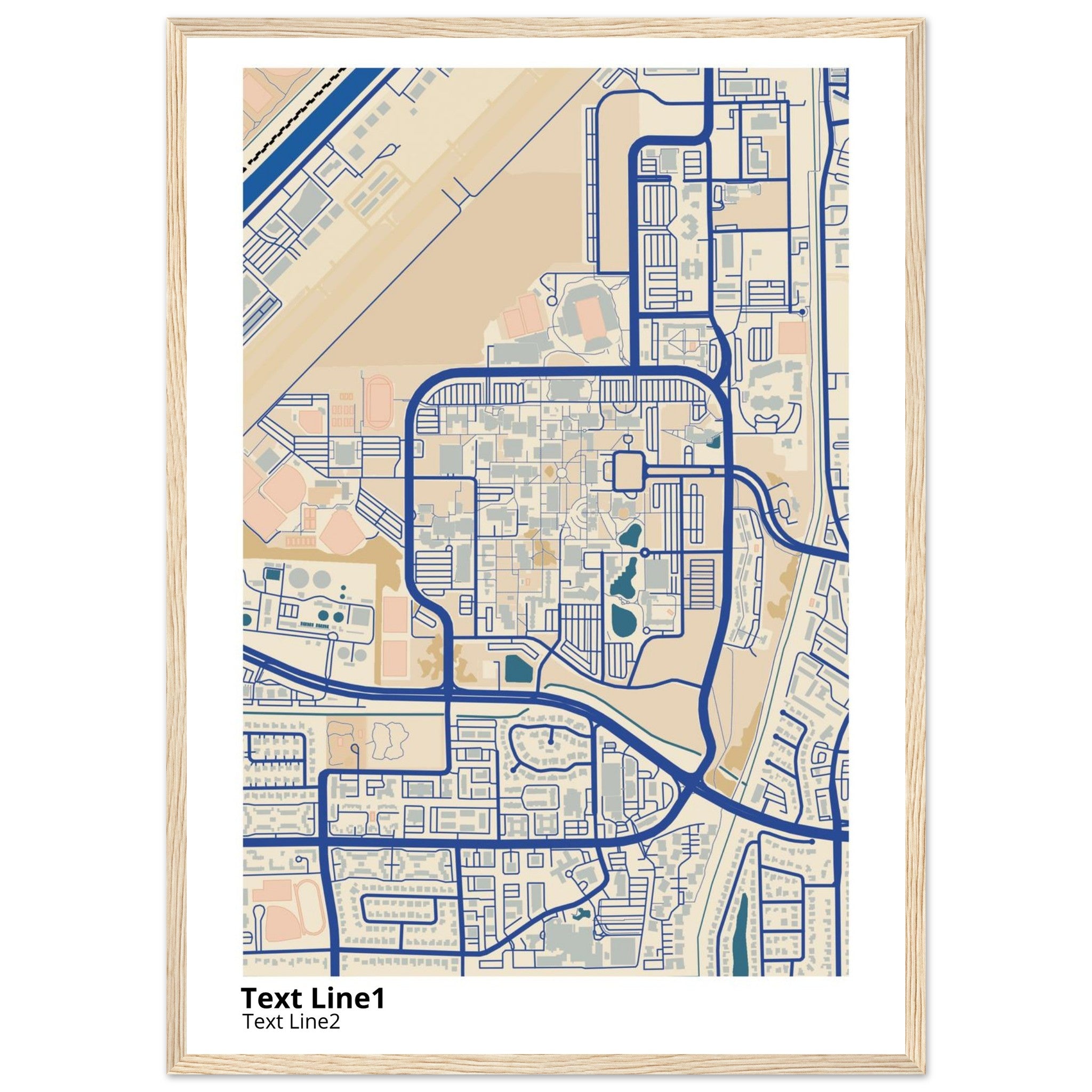florida atlantic university campus map poster