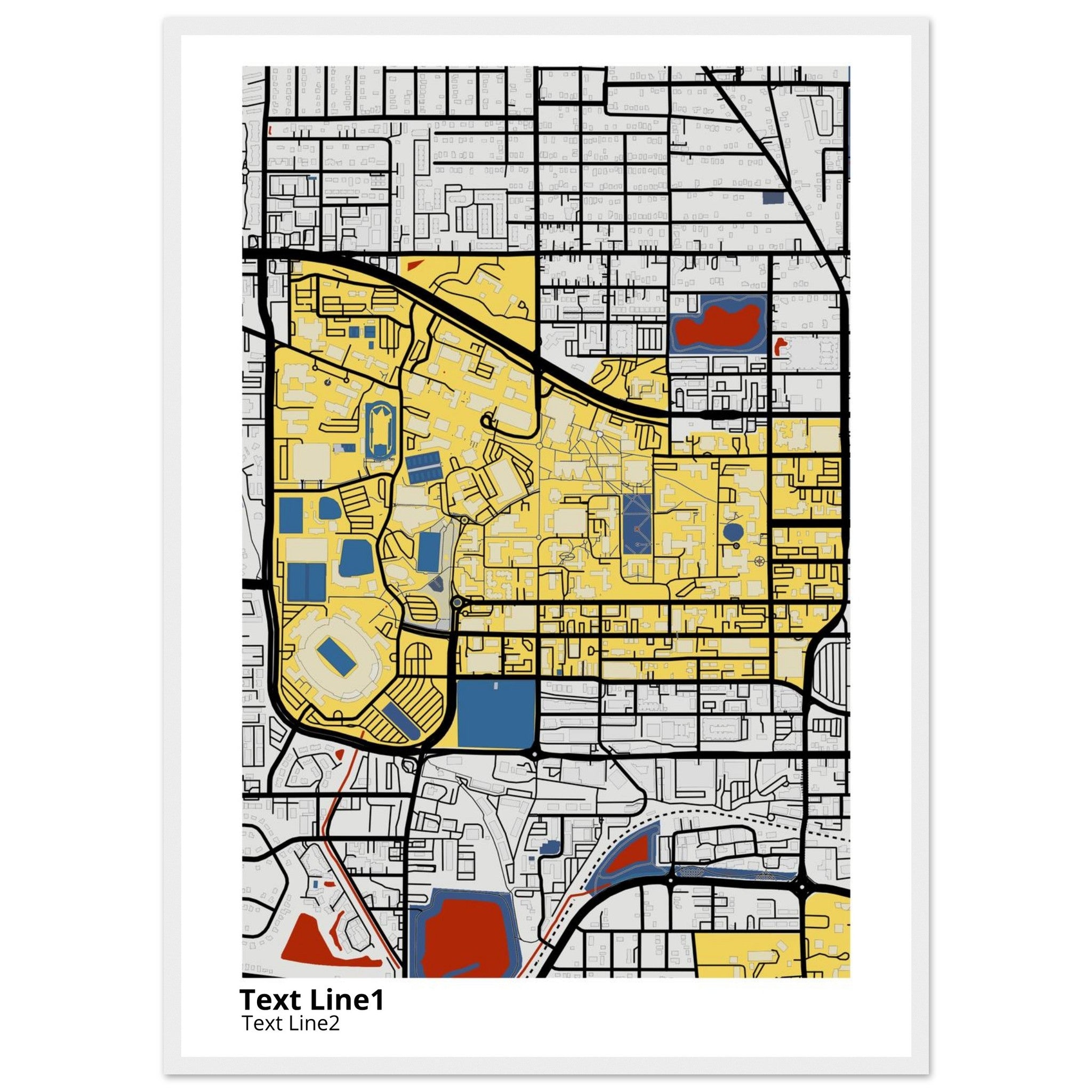 florida state university campus map poster