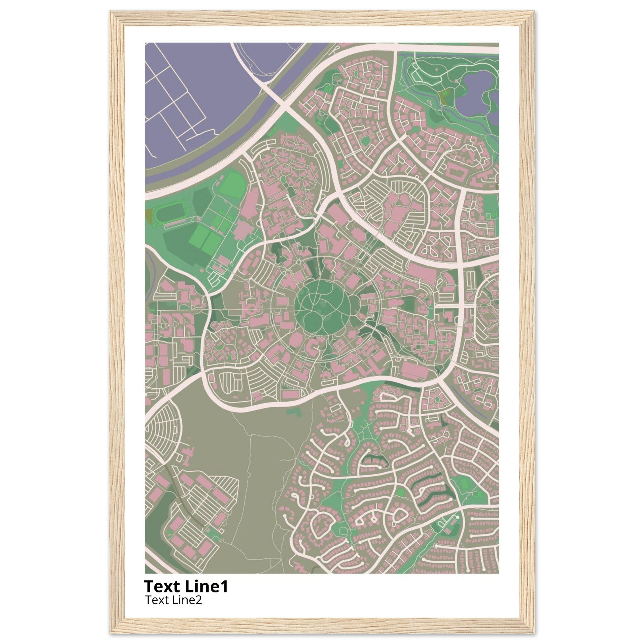 university of california irvine campus map poster