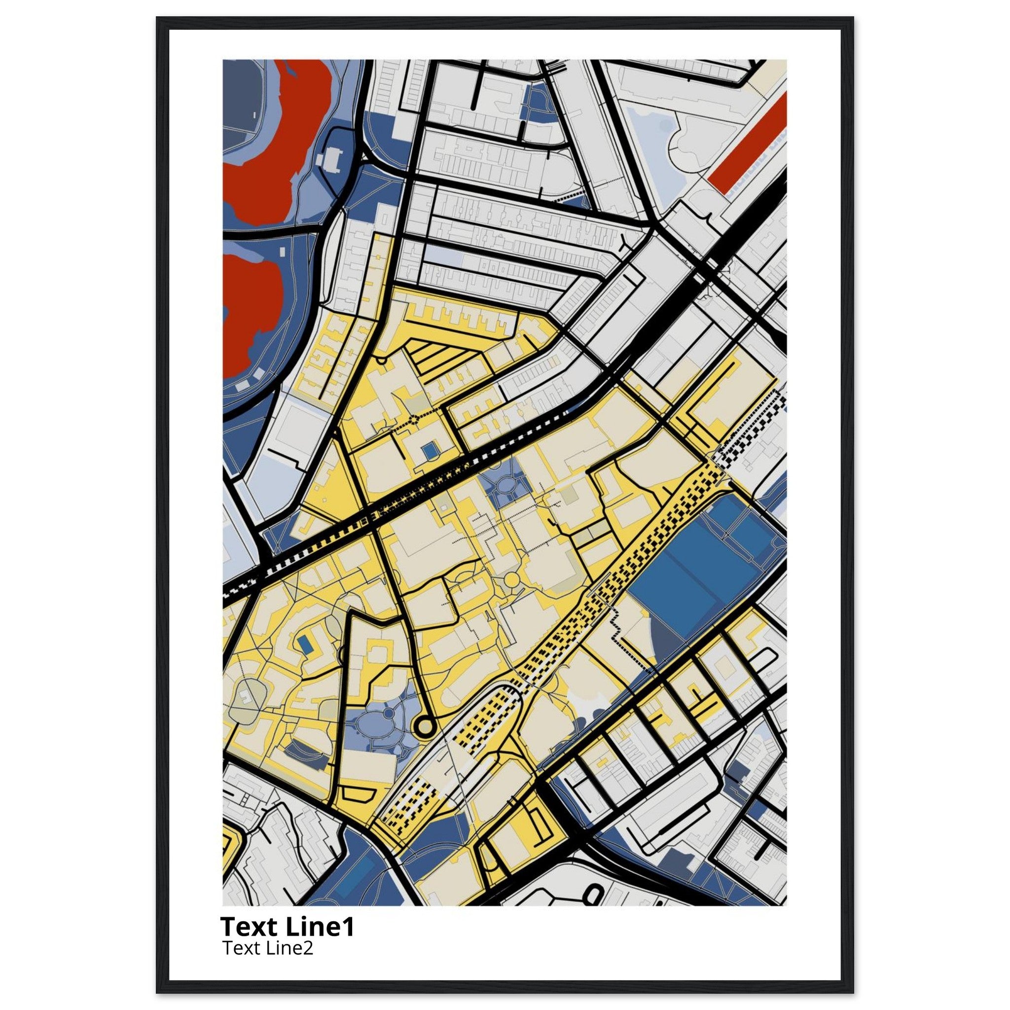northeastern university campus map poster
