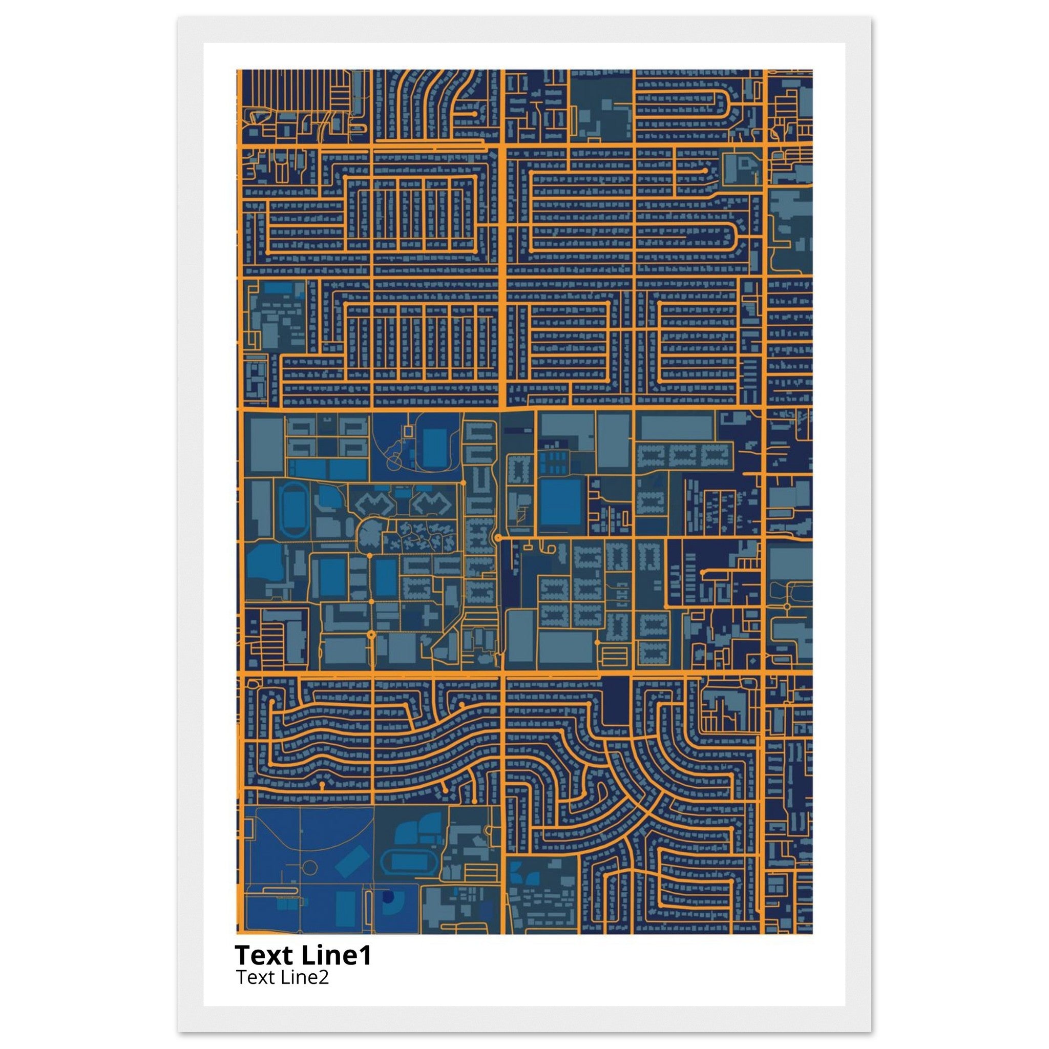 grand canyon university campus map poster