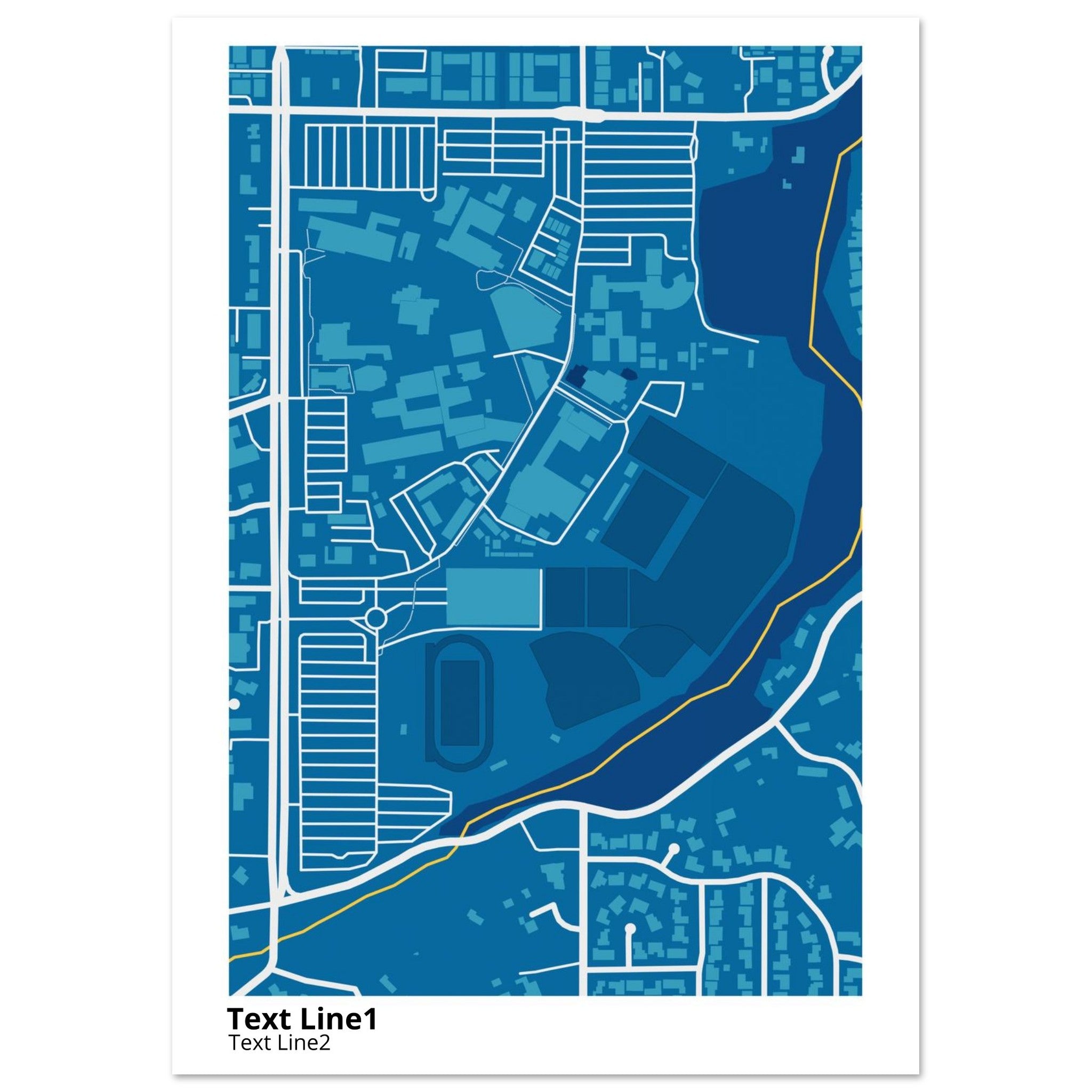 american river college campus map poster