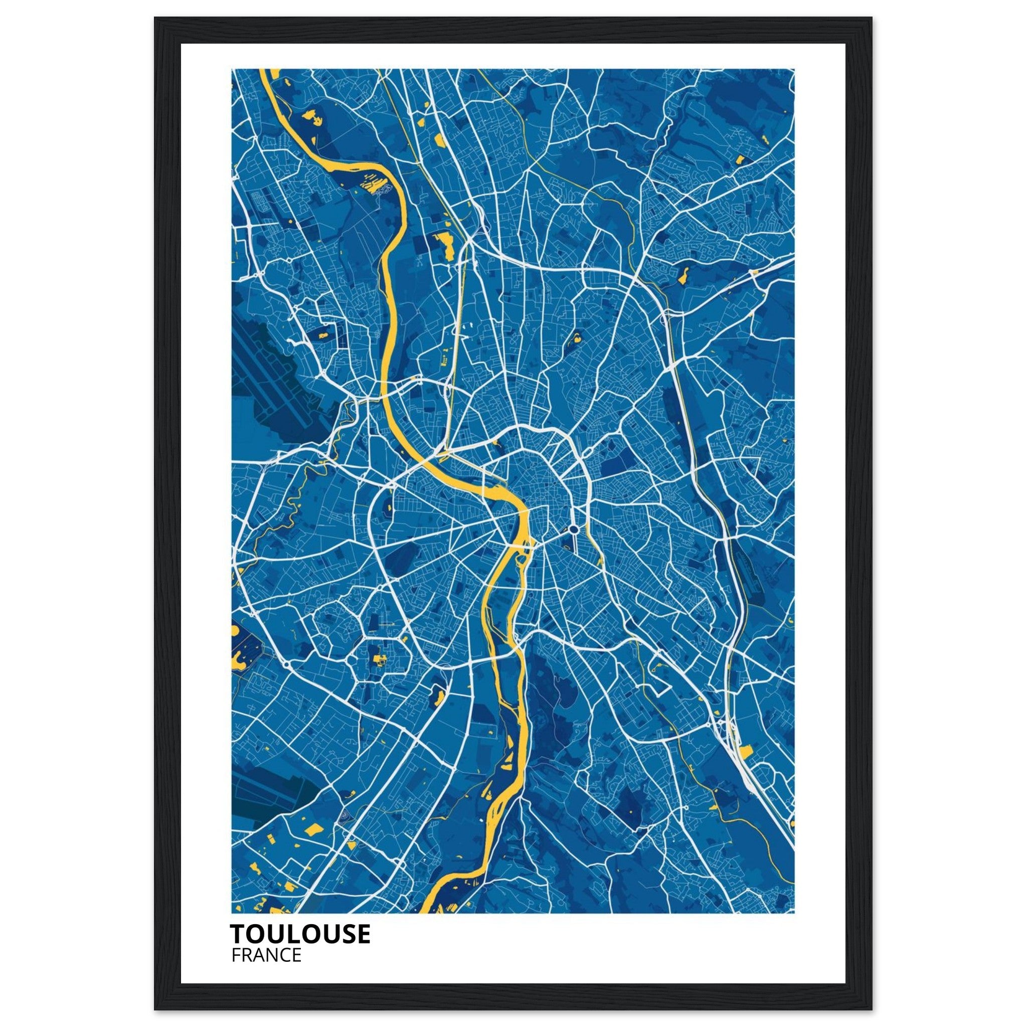 Toulouse France City Map Poster | Custom Map Art Print - Ink And Atlas