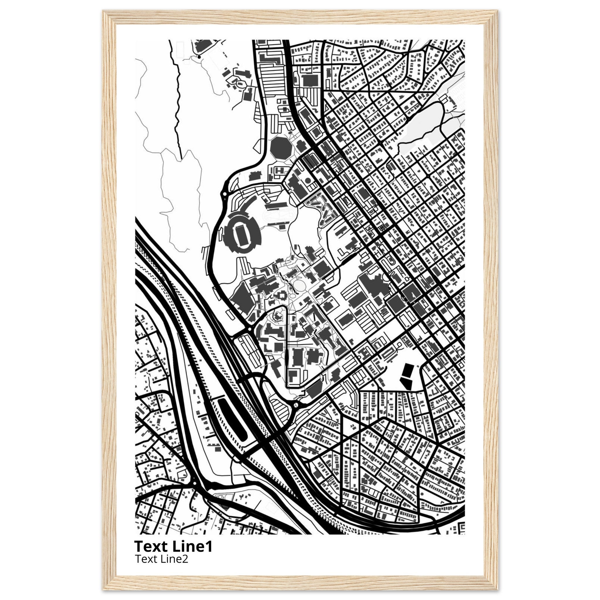 The University of Texas at El Paso Campus Map Poster | Graduation Gift - Ink And Atlas