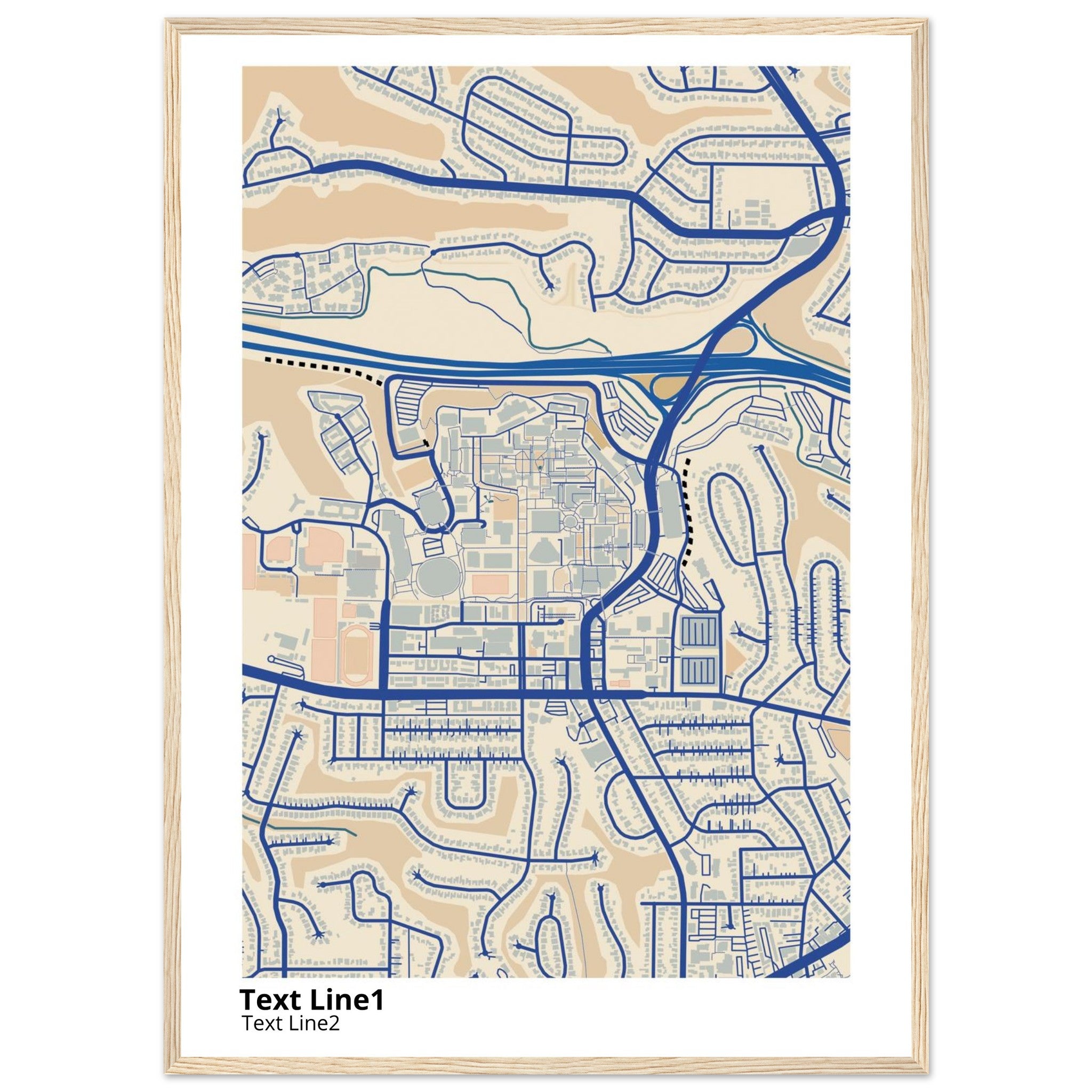 san diego state university campus map poster