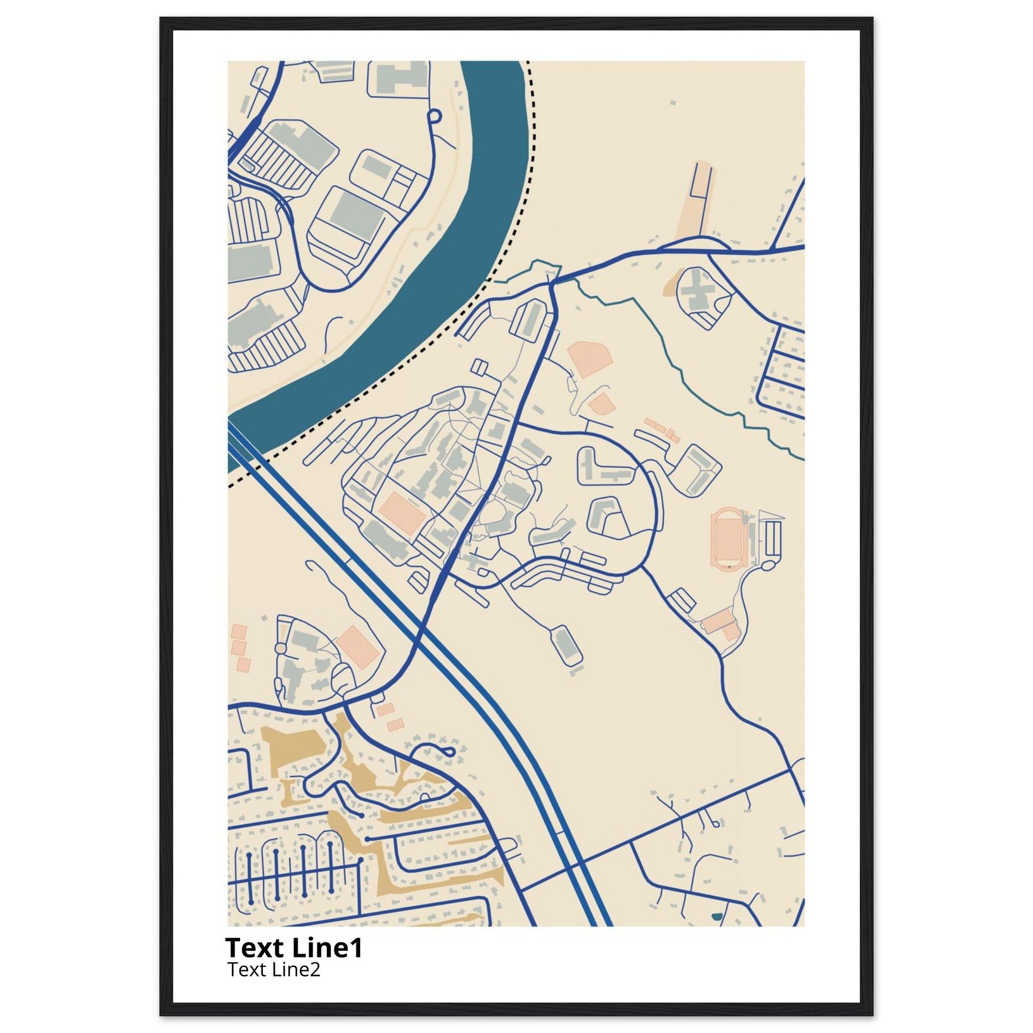 southern new hampshire university campus map poster