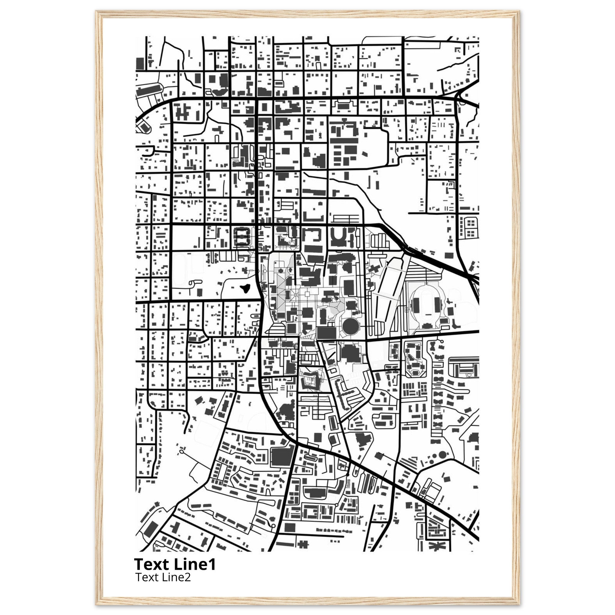 Sam Houston State University Texas Campus Map Poster | Graduation Gift - Ink And Atlas