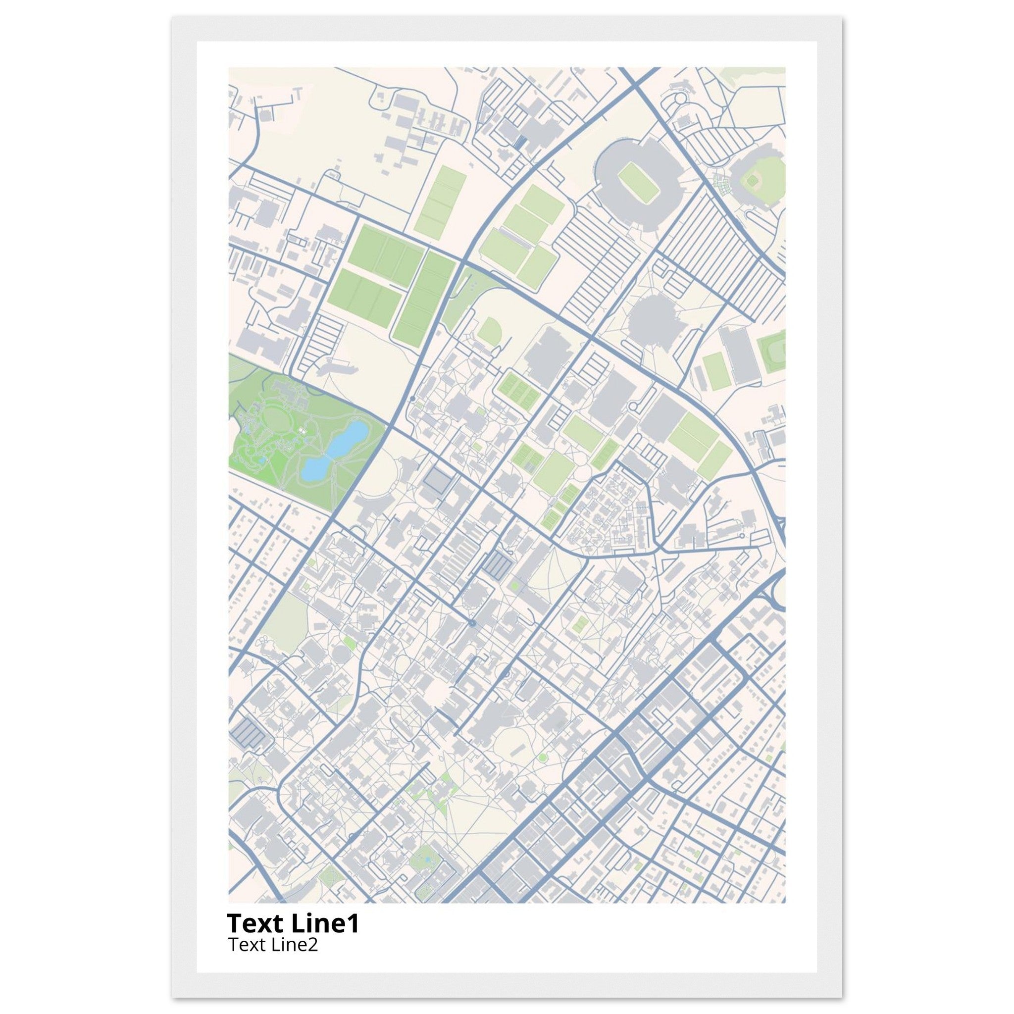 Pennsylvania State University Campus Map Poster | Graduation Gift - Ink And Atlas