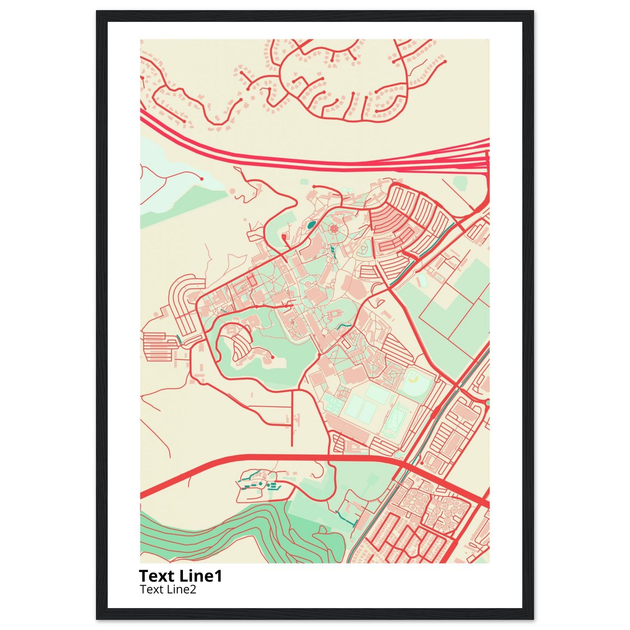 california state polytechnic university campus map poster