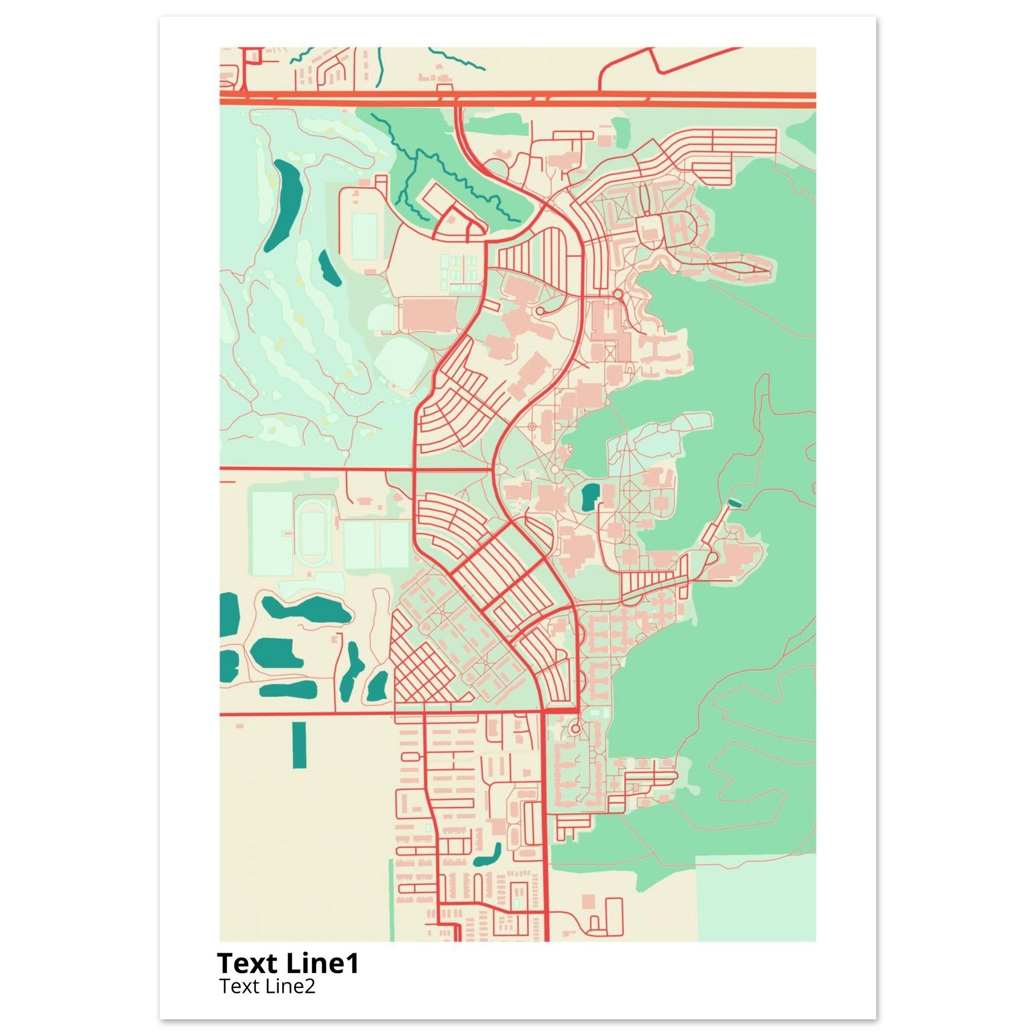 grand valley state university campus map poster