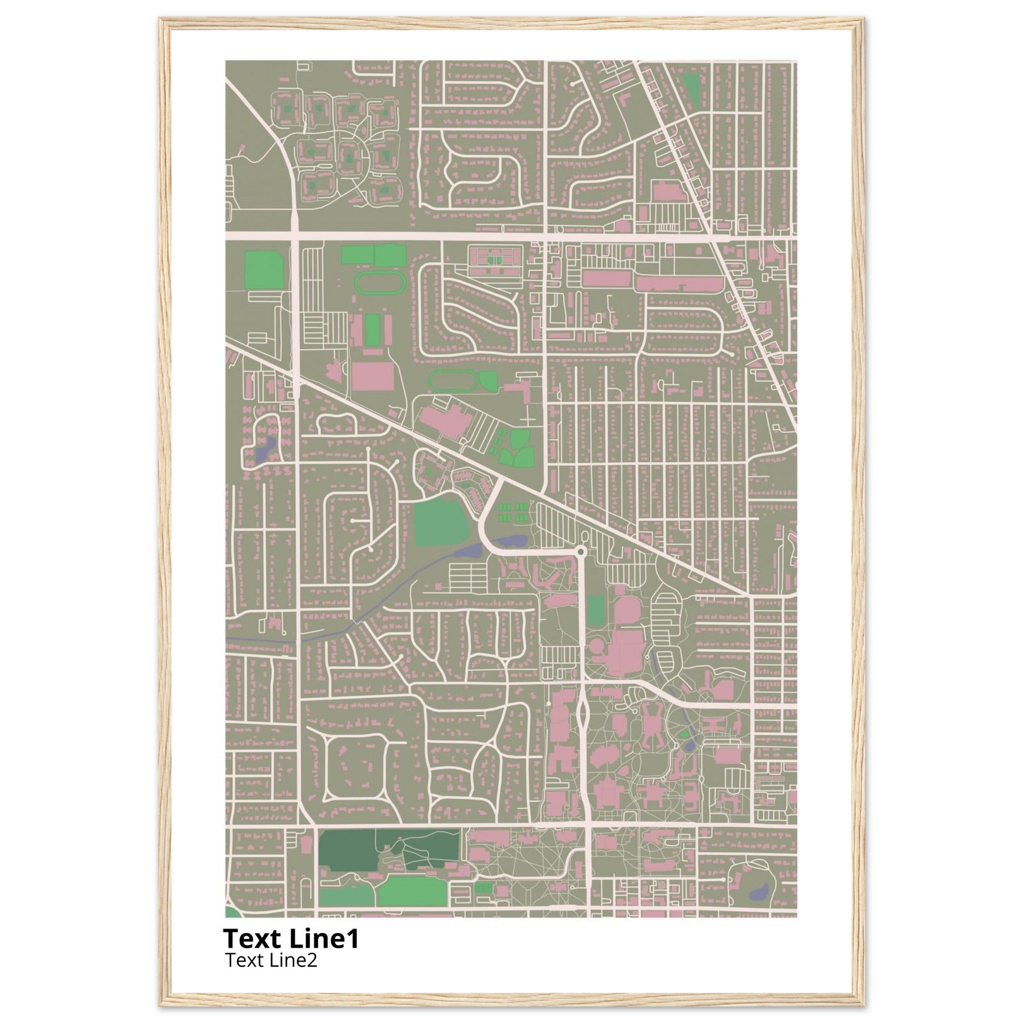 ball state university campus map poster