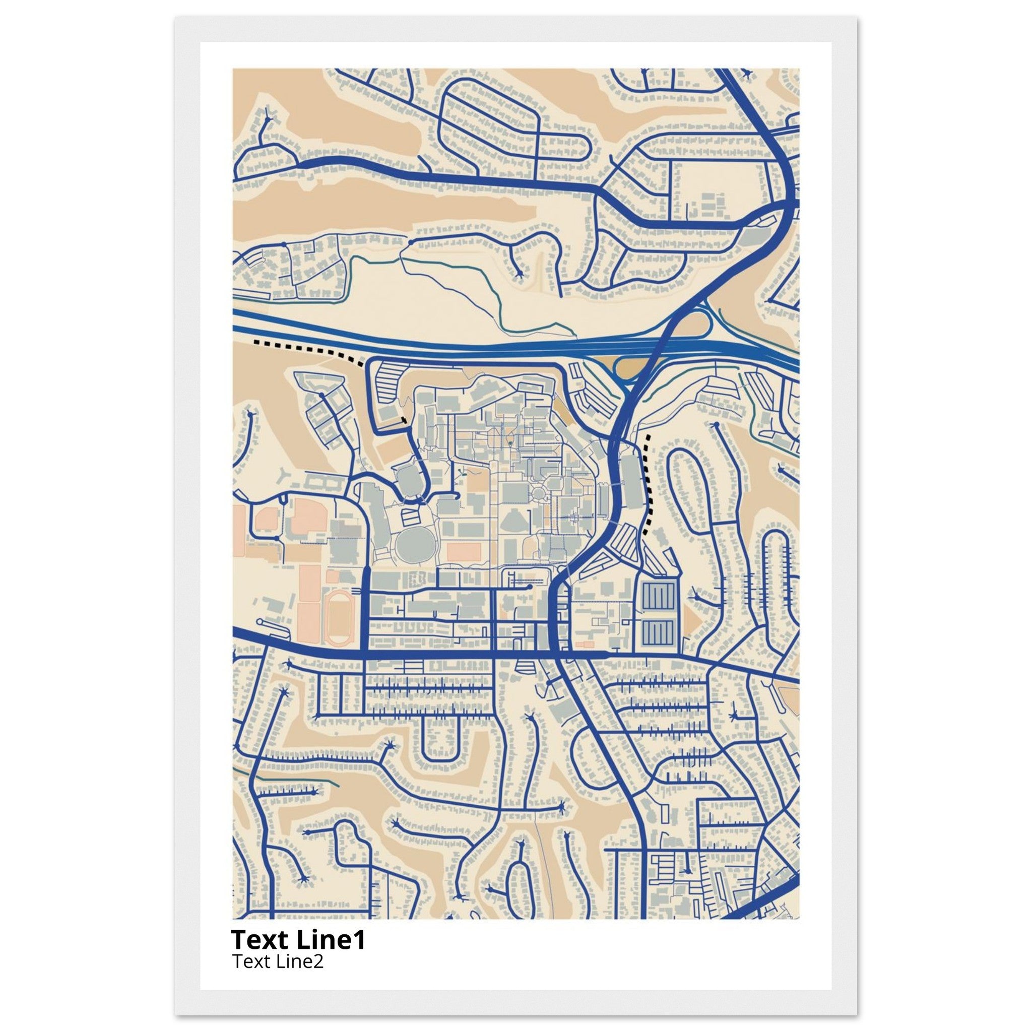 san diego state university campus map poster