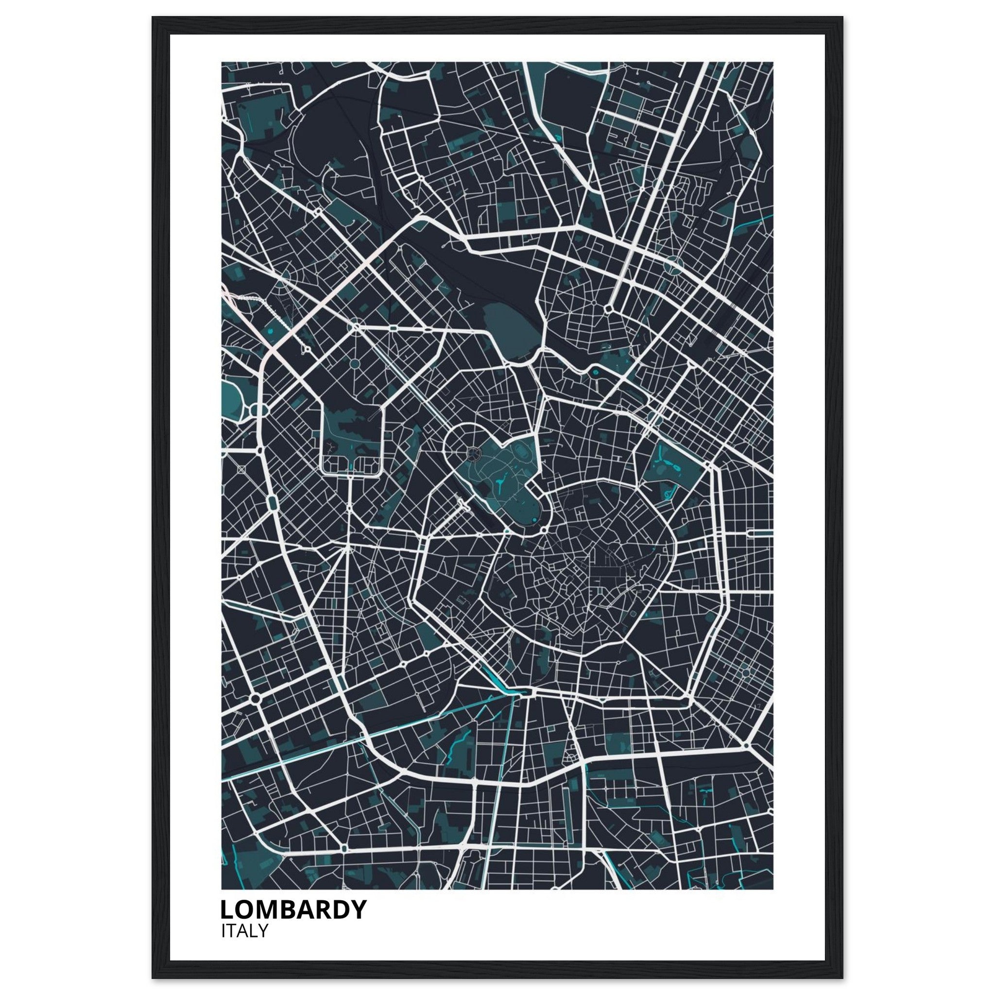 Lombardy Italy City Map Poster | Custom Map Art Print - Ink And Atlas