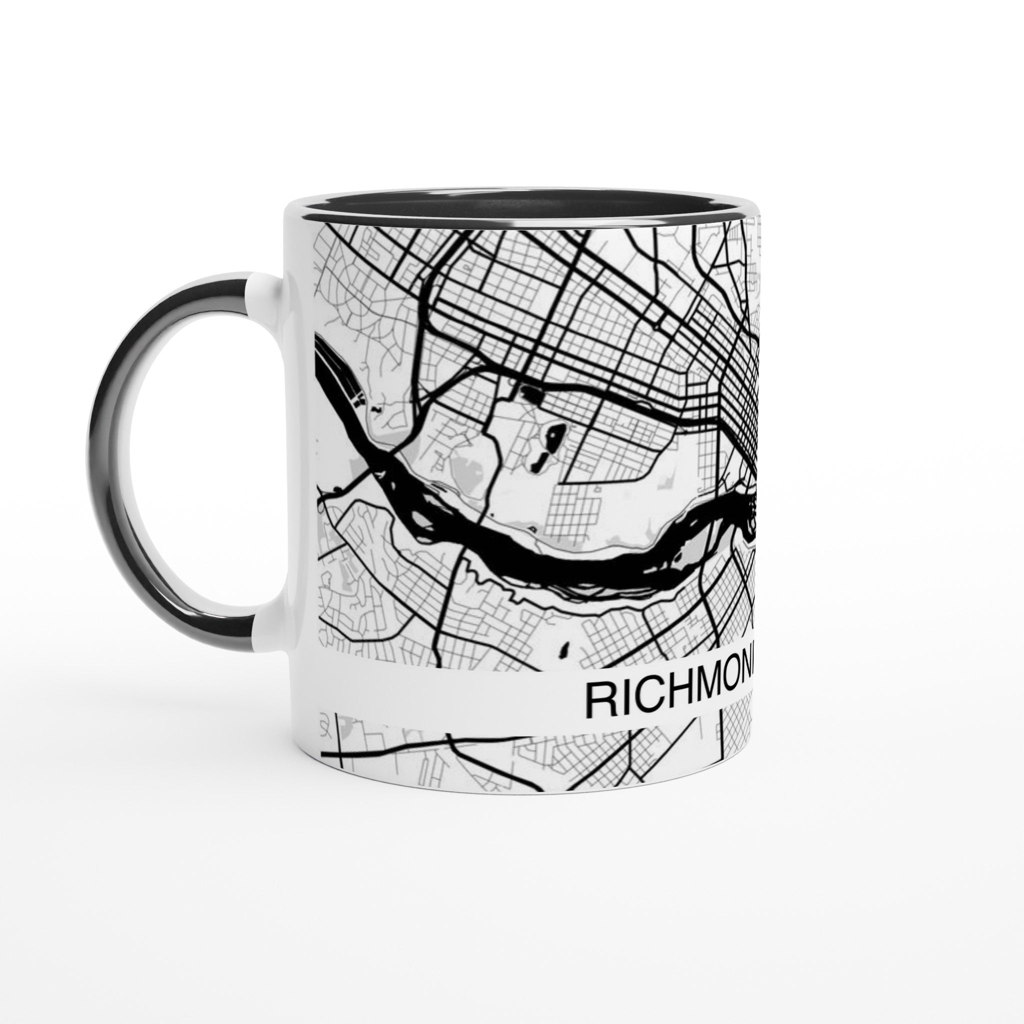 Richmond Virginia Modern City Map Mug (11oz) - Ink And Atlas