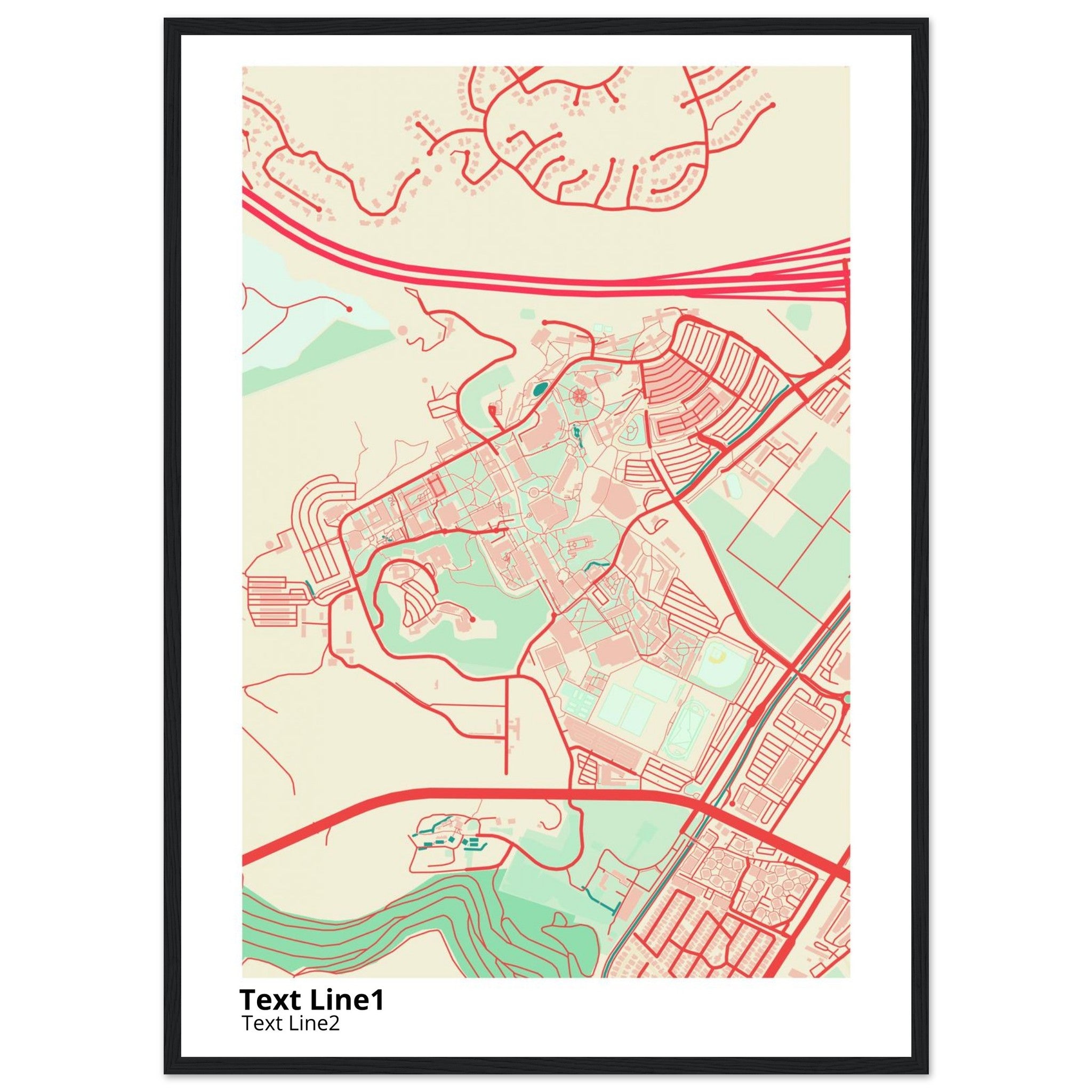 california state polytechnic university campus map poster