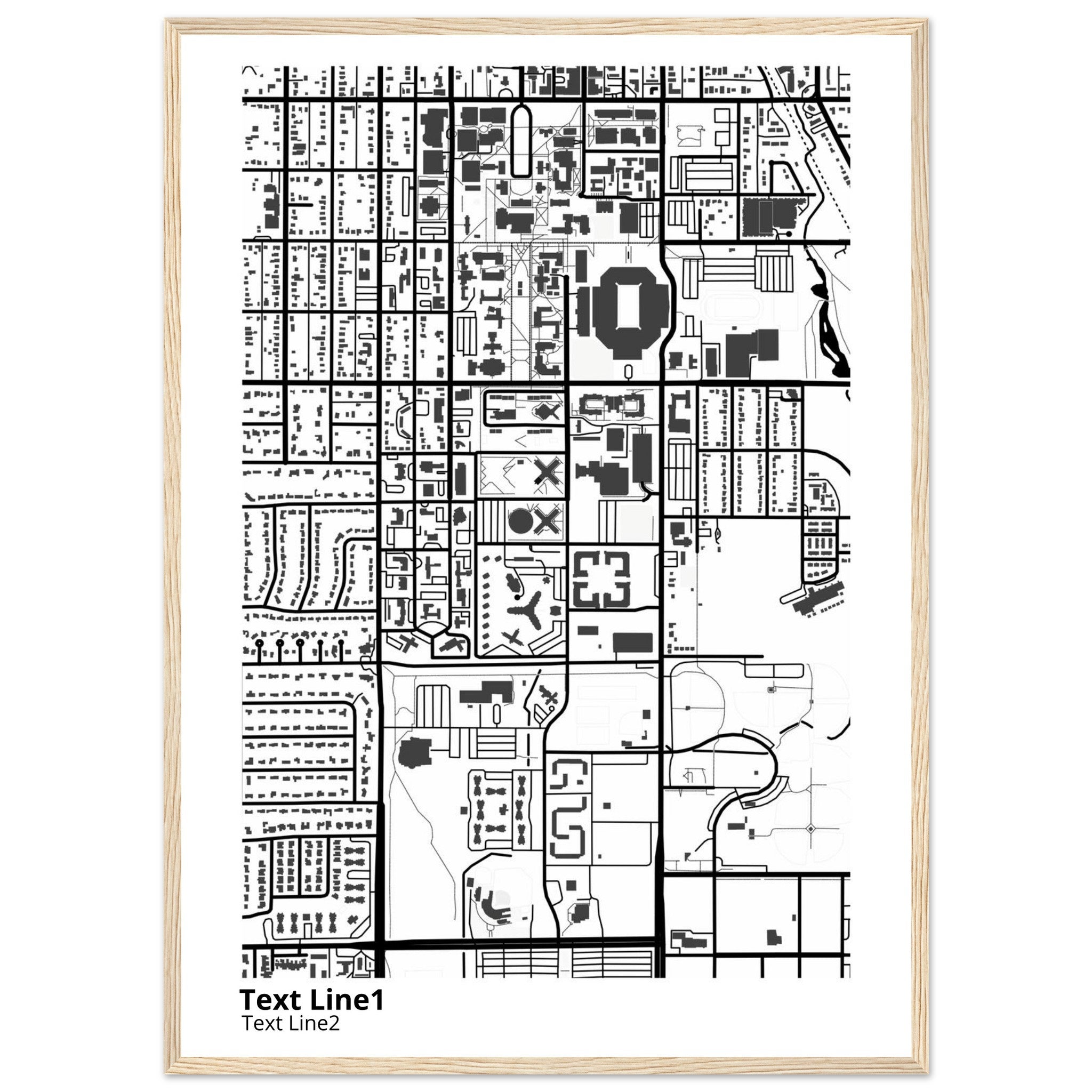 University of Oklahoma (Norman) Campus Map Poster | Graduation Gift - Ink And Atlas