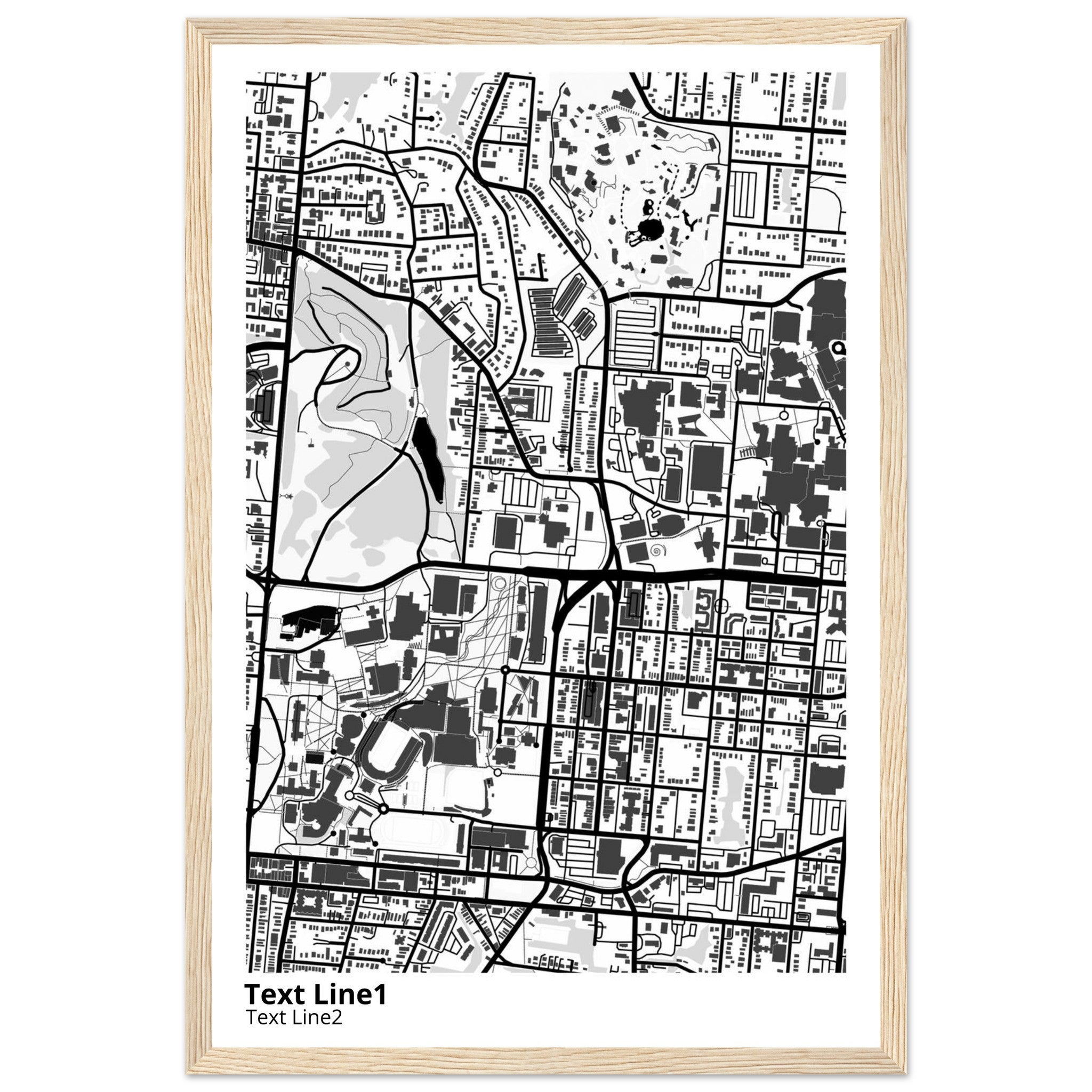 University of Cincinnati Ohio Campus Map Poster | Graduation Gift - Ink And Atlas