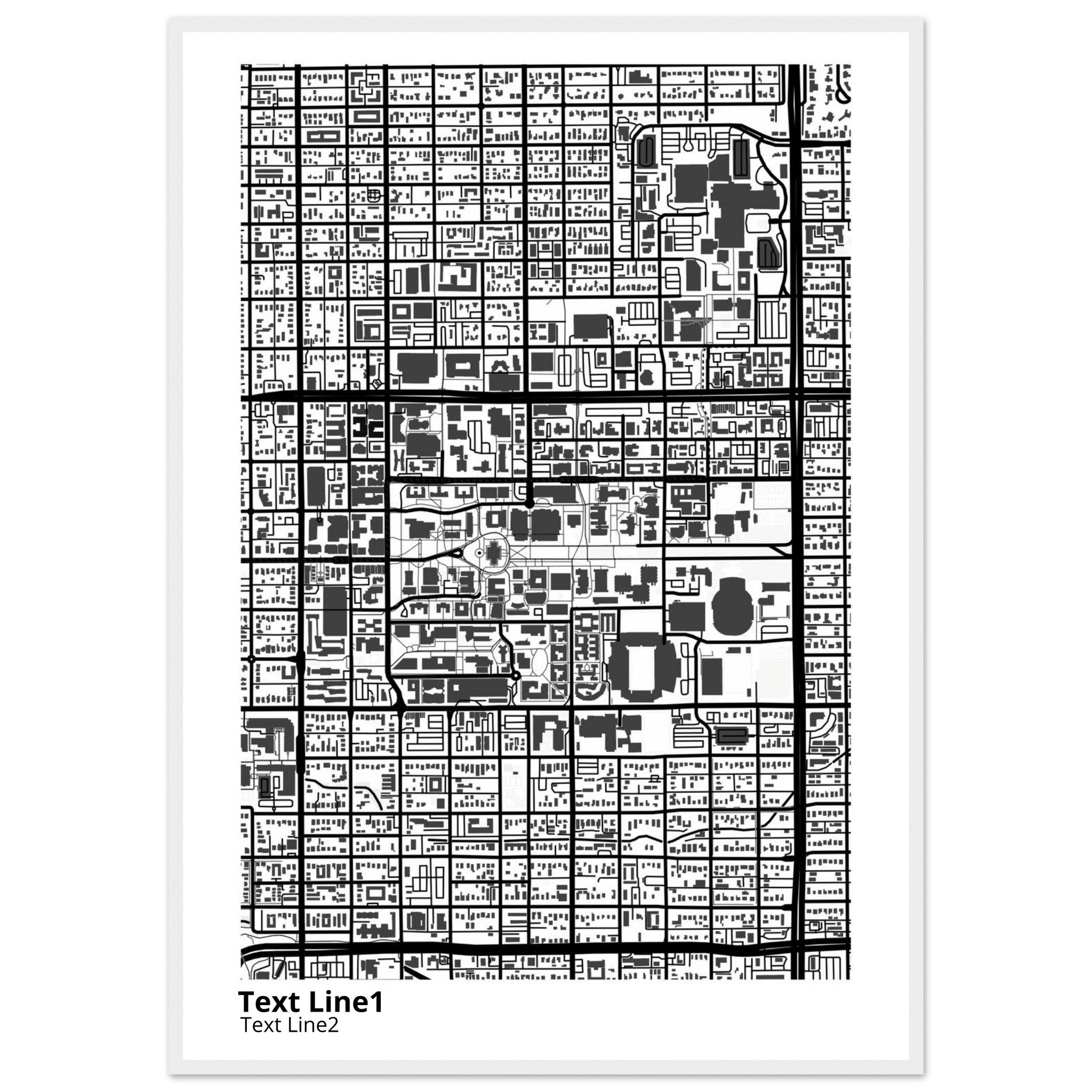 university of arizona campus map poster