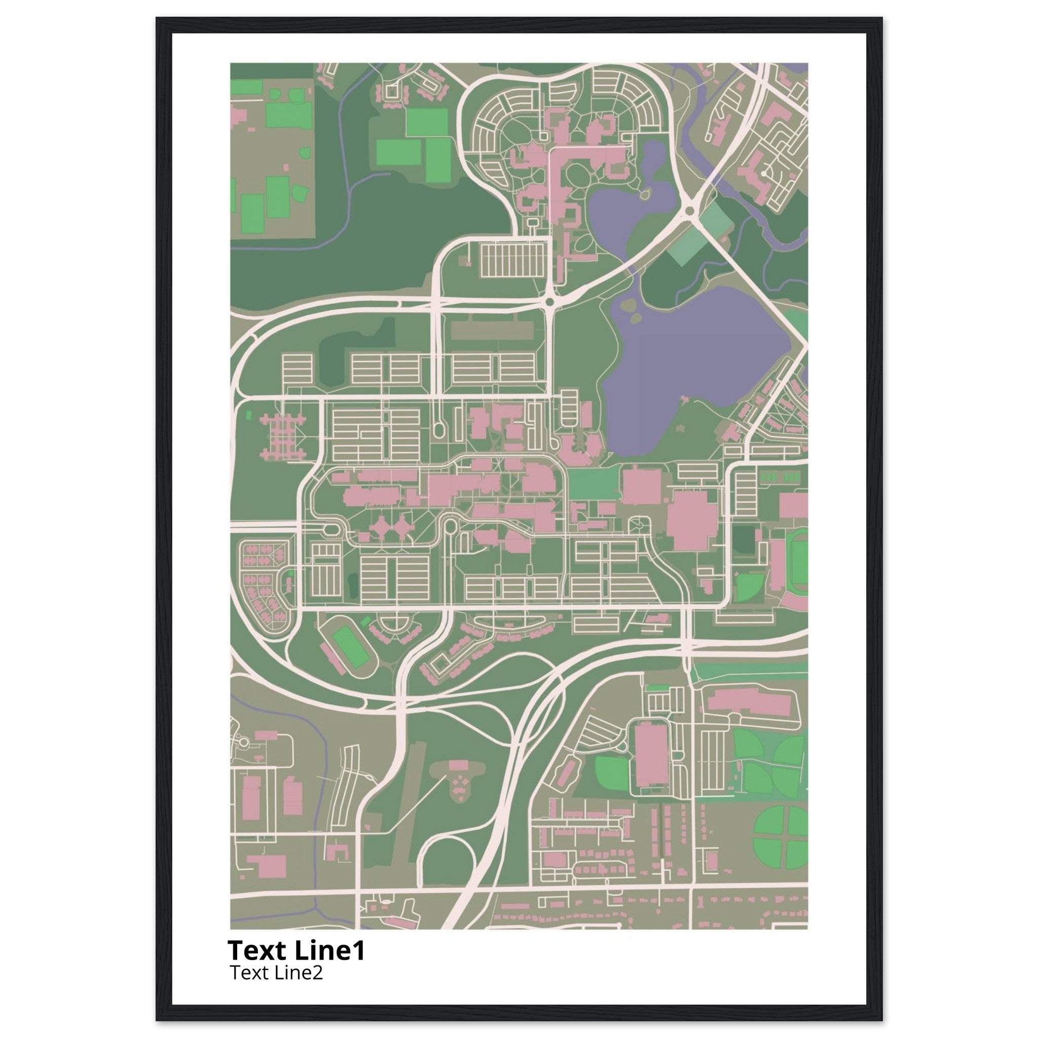 university at buffalo campus map poster