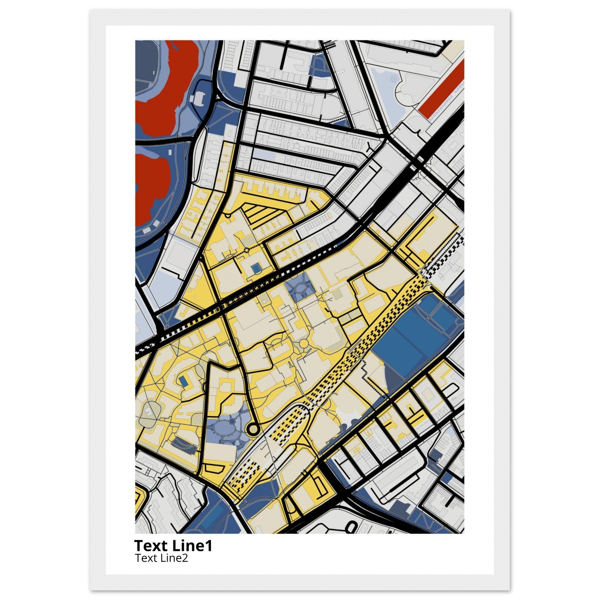 northeastern university campus map poster