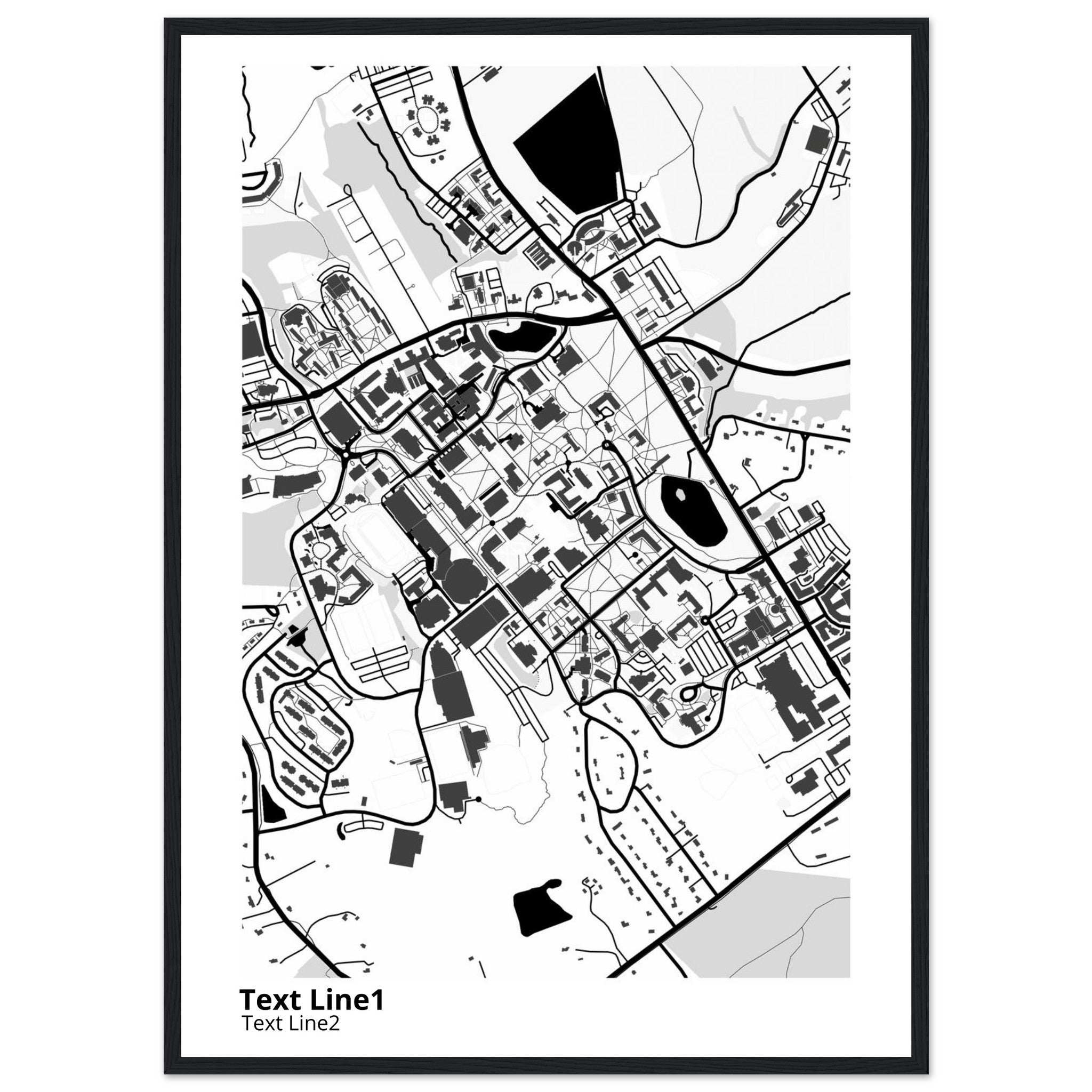 university of connecticut campus map poster