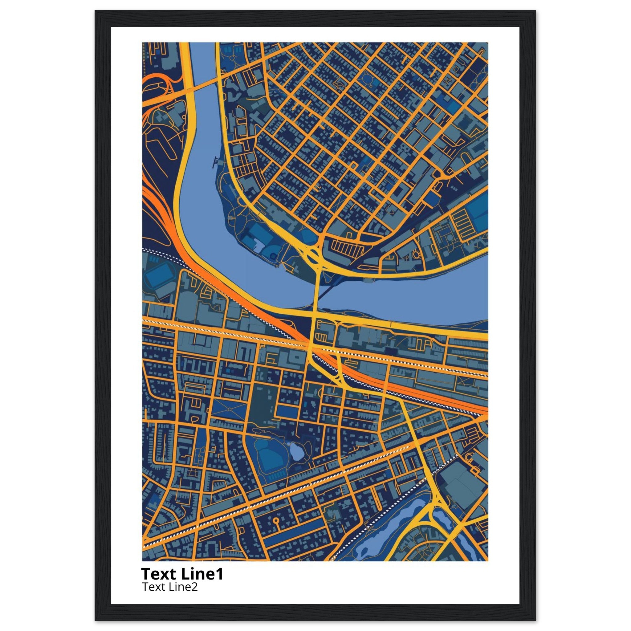 boston university campus map poster