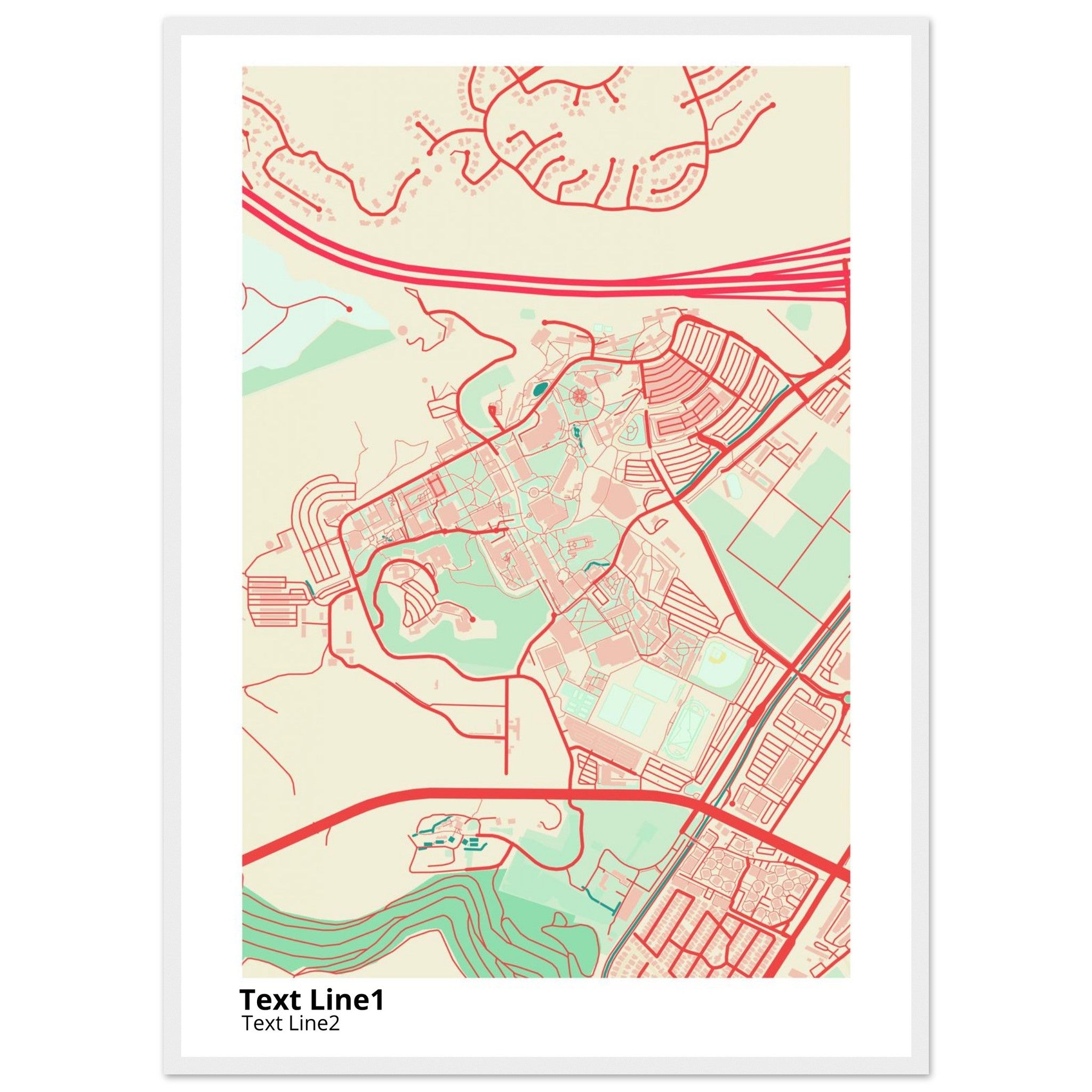 california state polytechnic university campus map poster