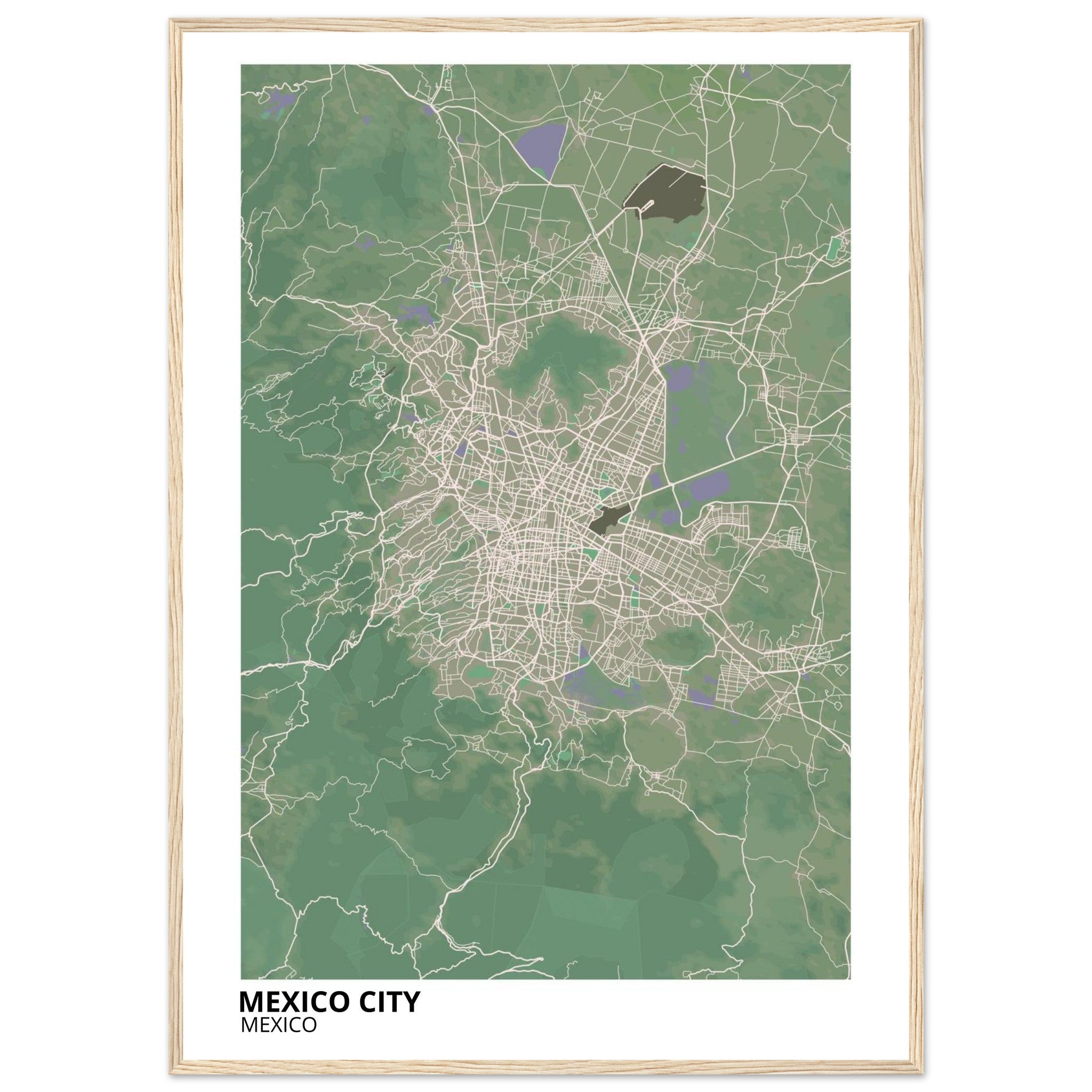 Mexico City Mexico City Map Poster | Custom Map Art Print - Ink And Atlas