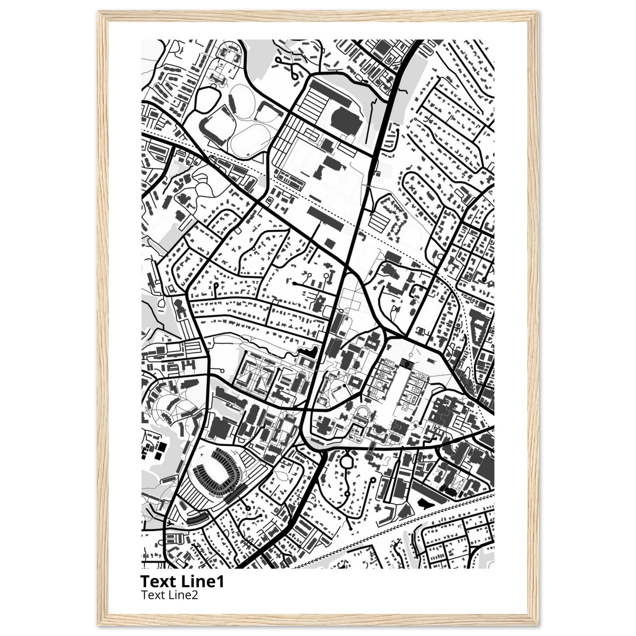 University of Virginia (Main Site) Campus Map Poster | Graduation Gift - Ink And Atlas
