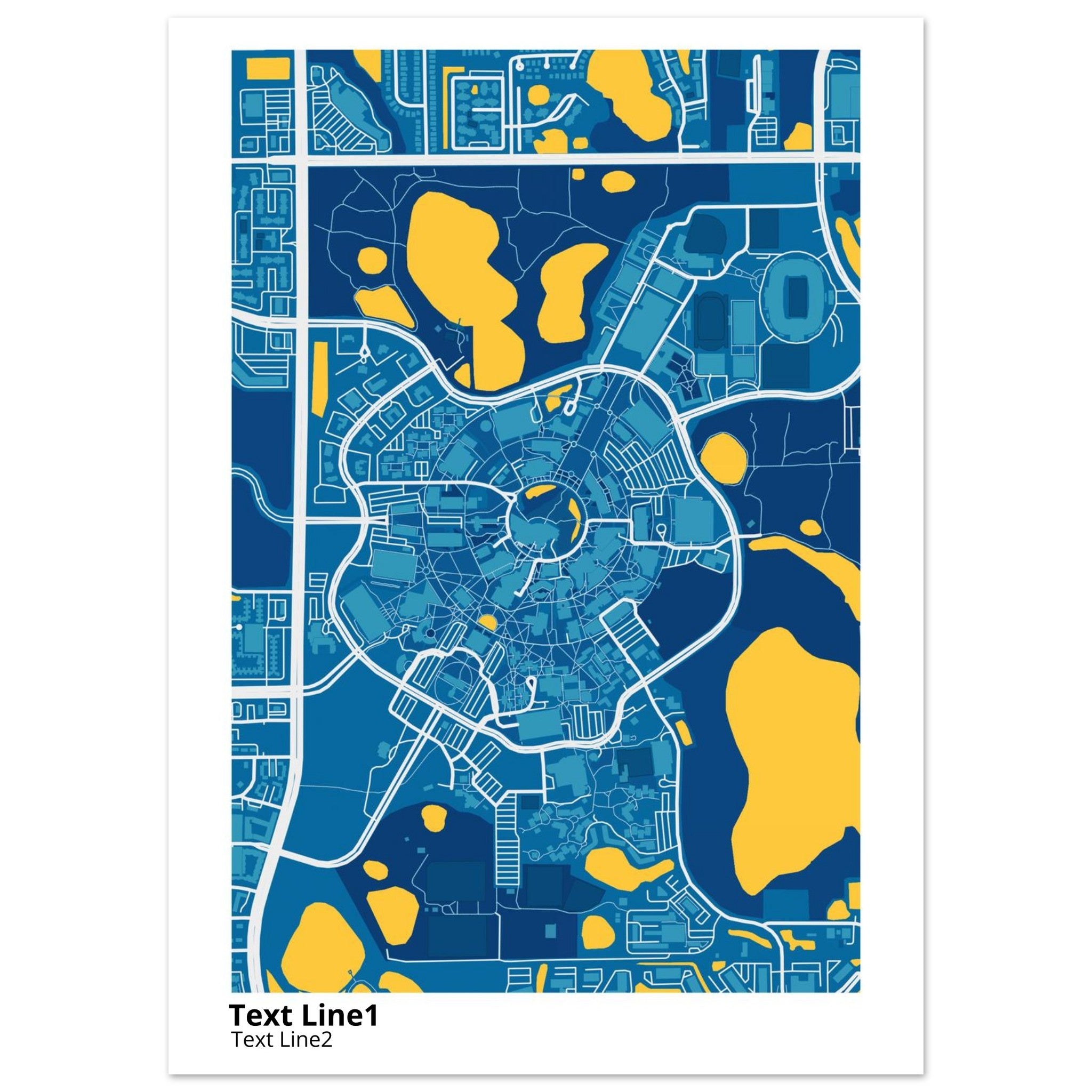 university of central florida campus map poster
