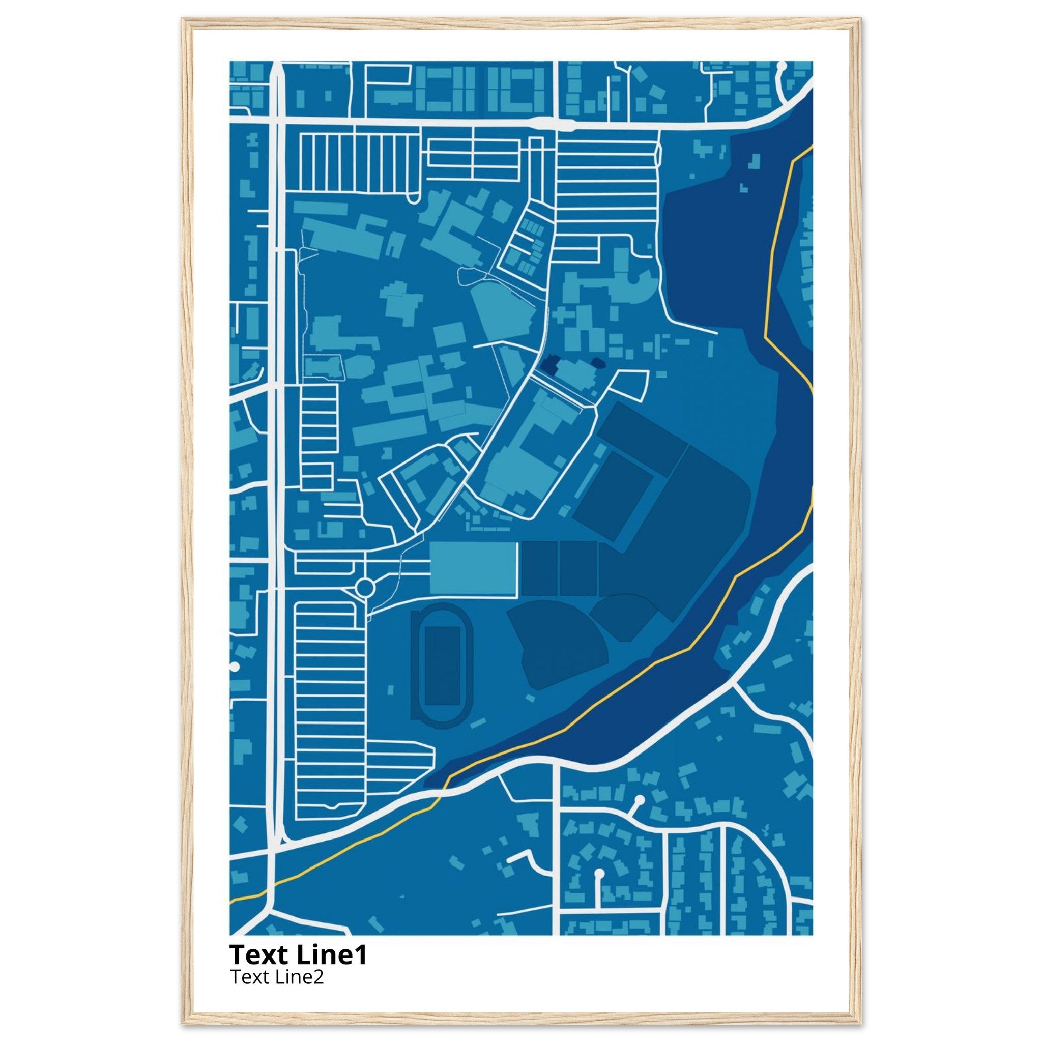 american river college campus map poster