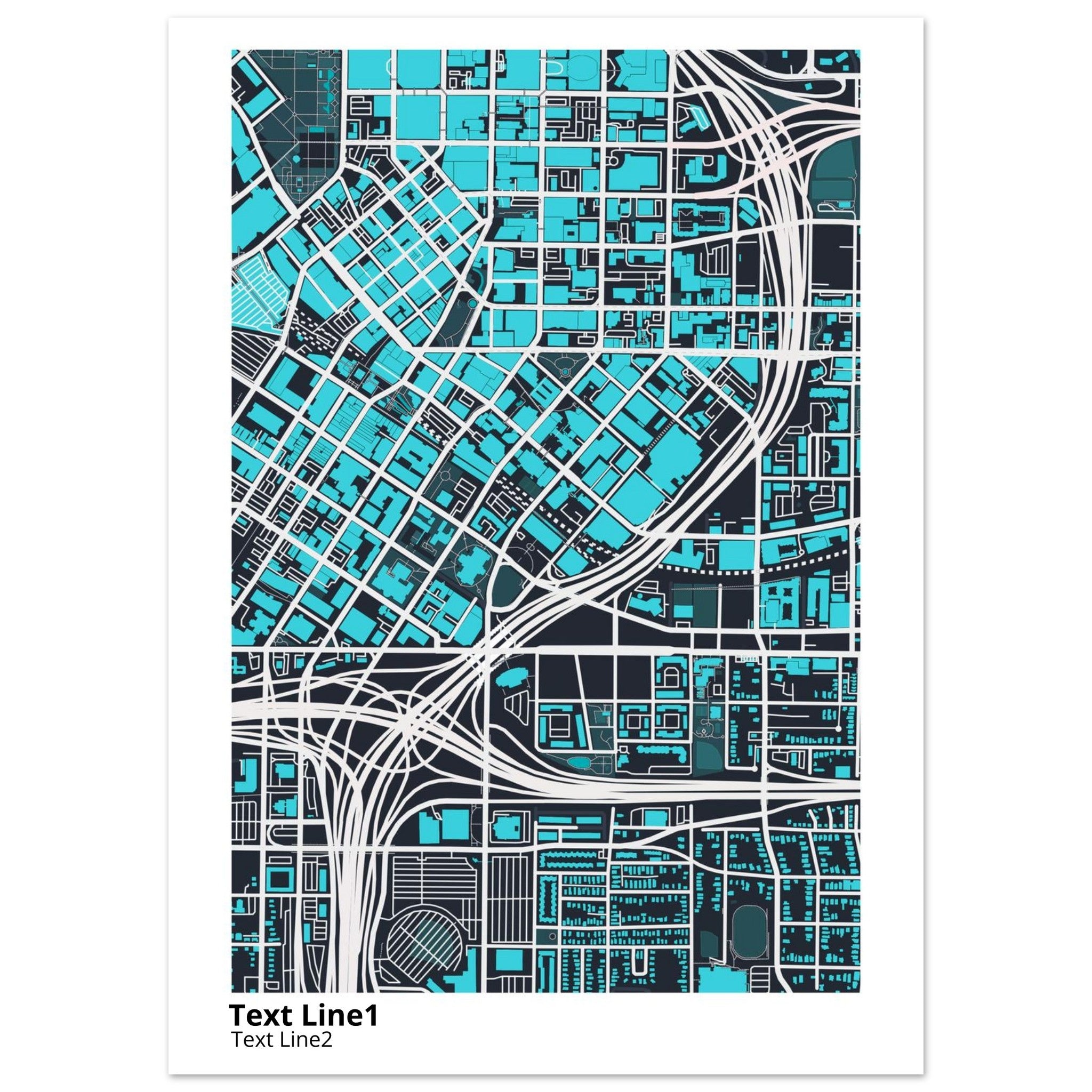 georgia state university campus map poster