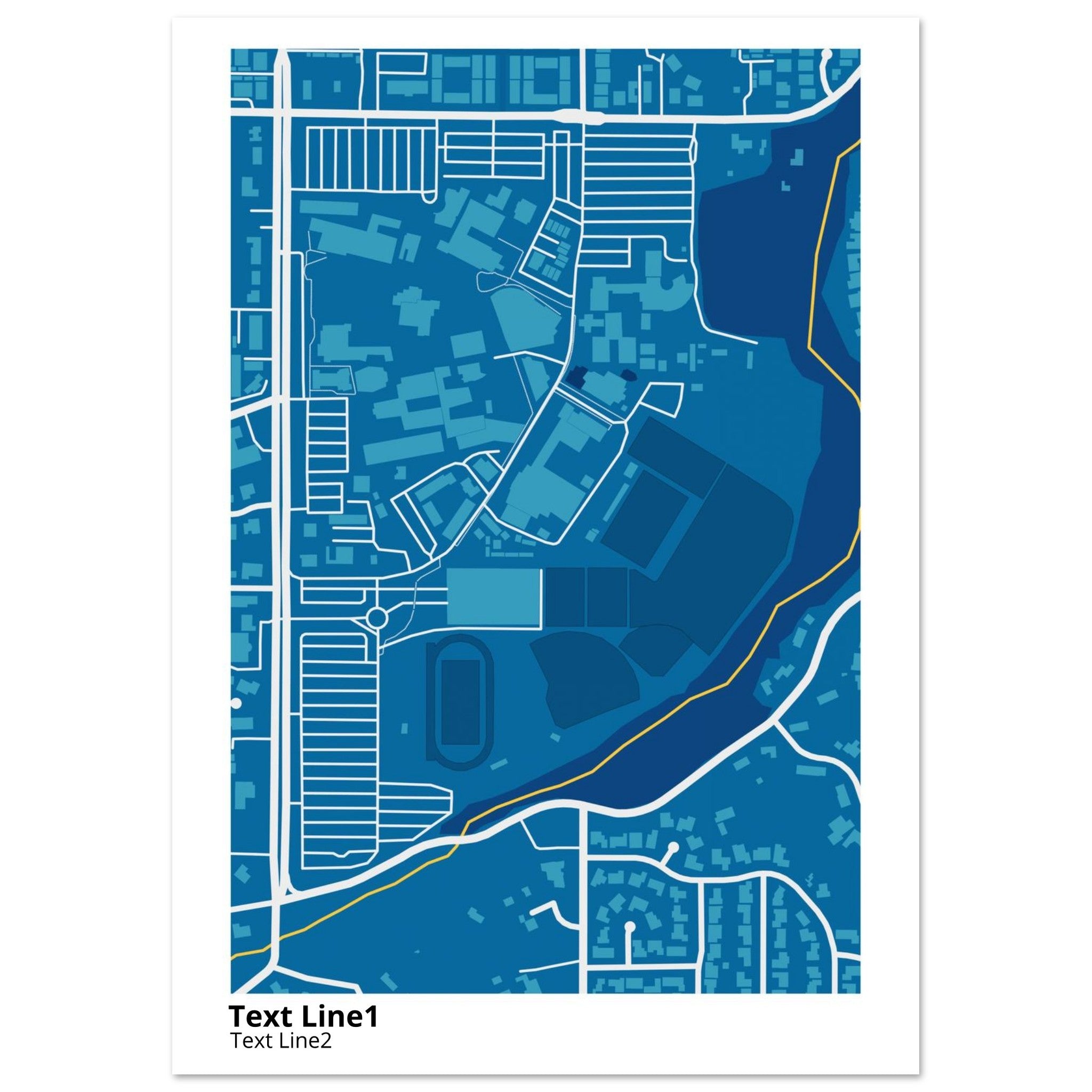 american river college campus map poster