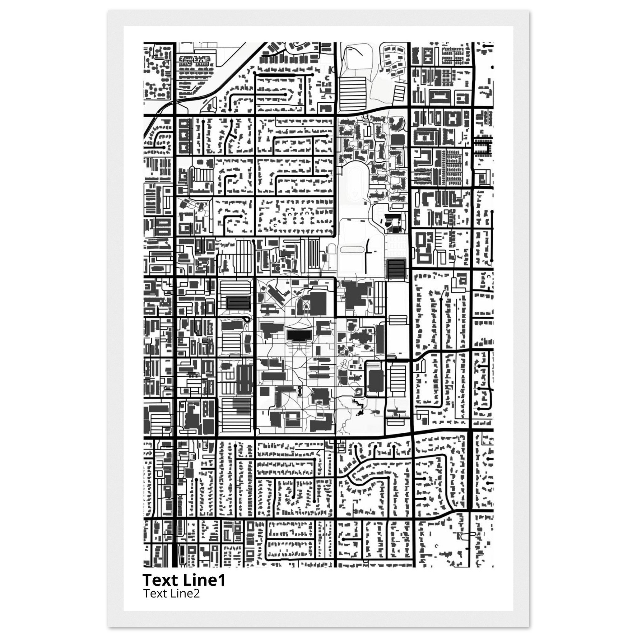 california state university northridge campus map poster