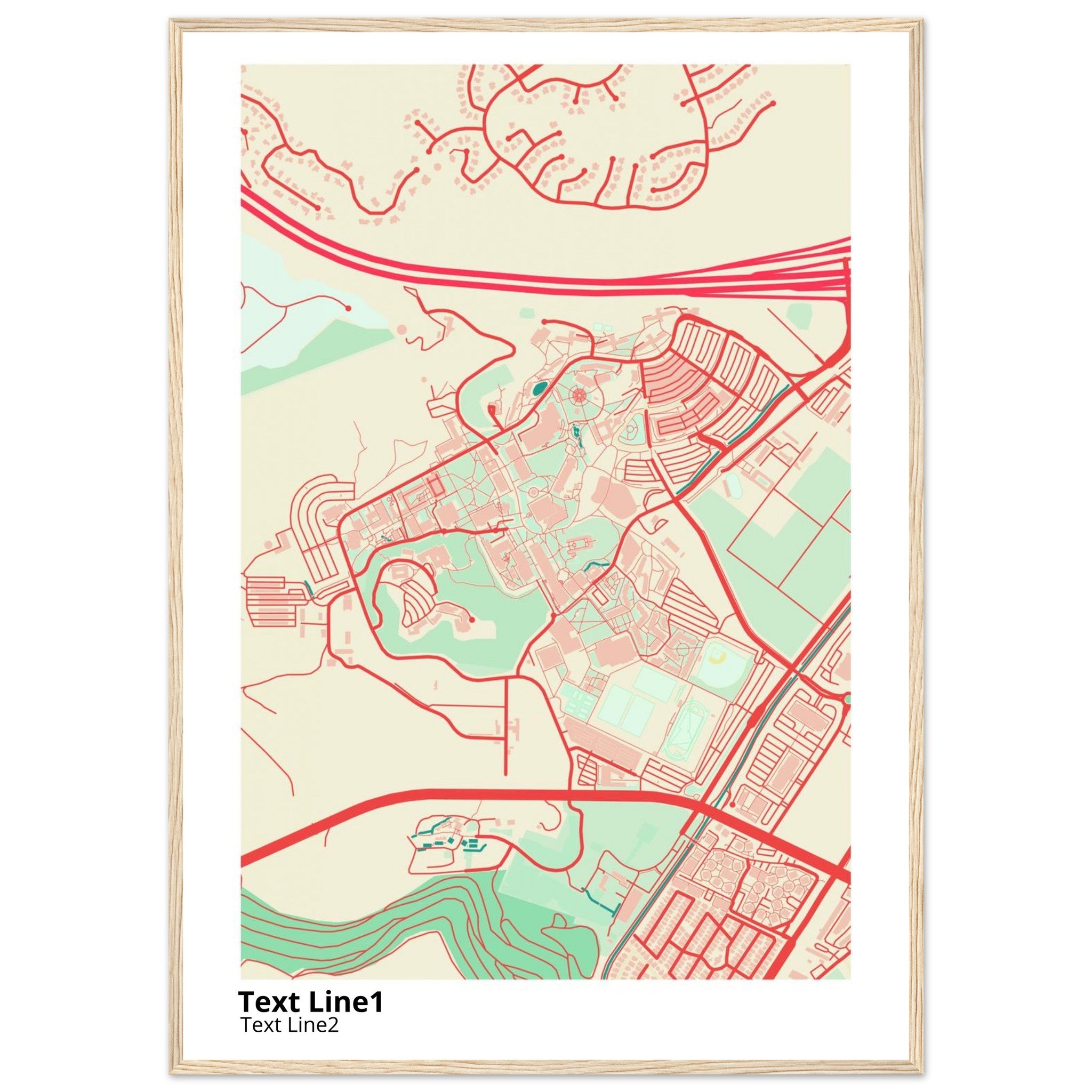california state polytechnic university campus map poster