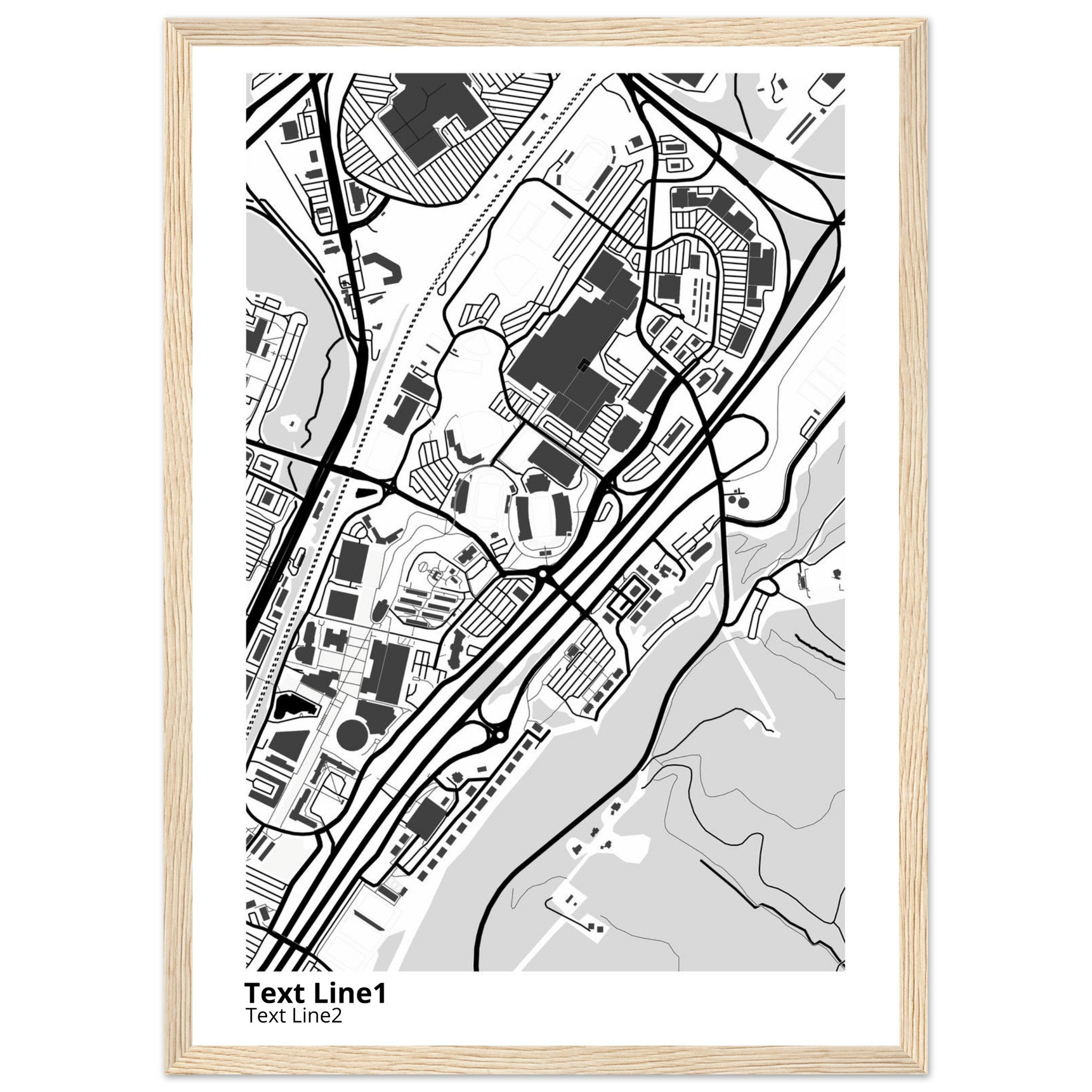 Liberty University Virginia Campus Map Poster | Graduation Gift - Ink And Atlas