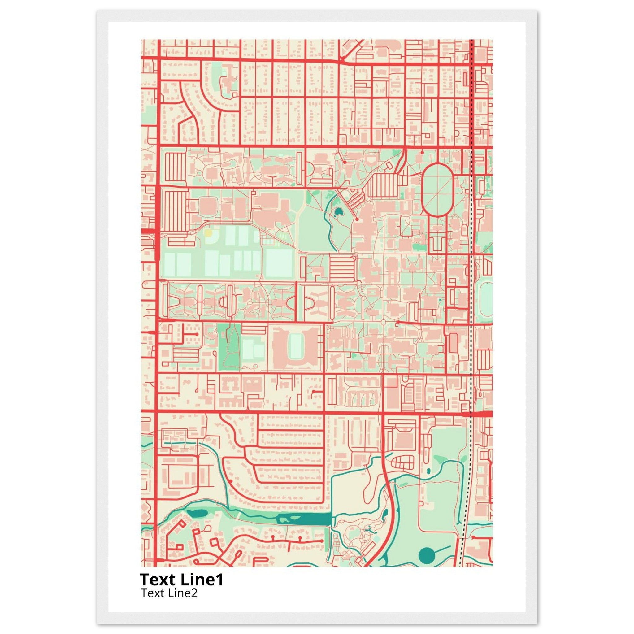 colorado state university fort collins campus map poster