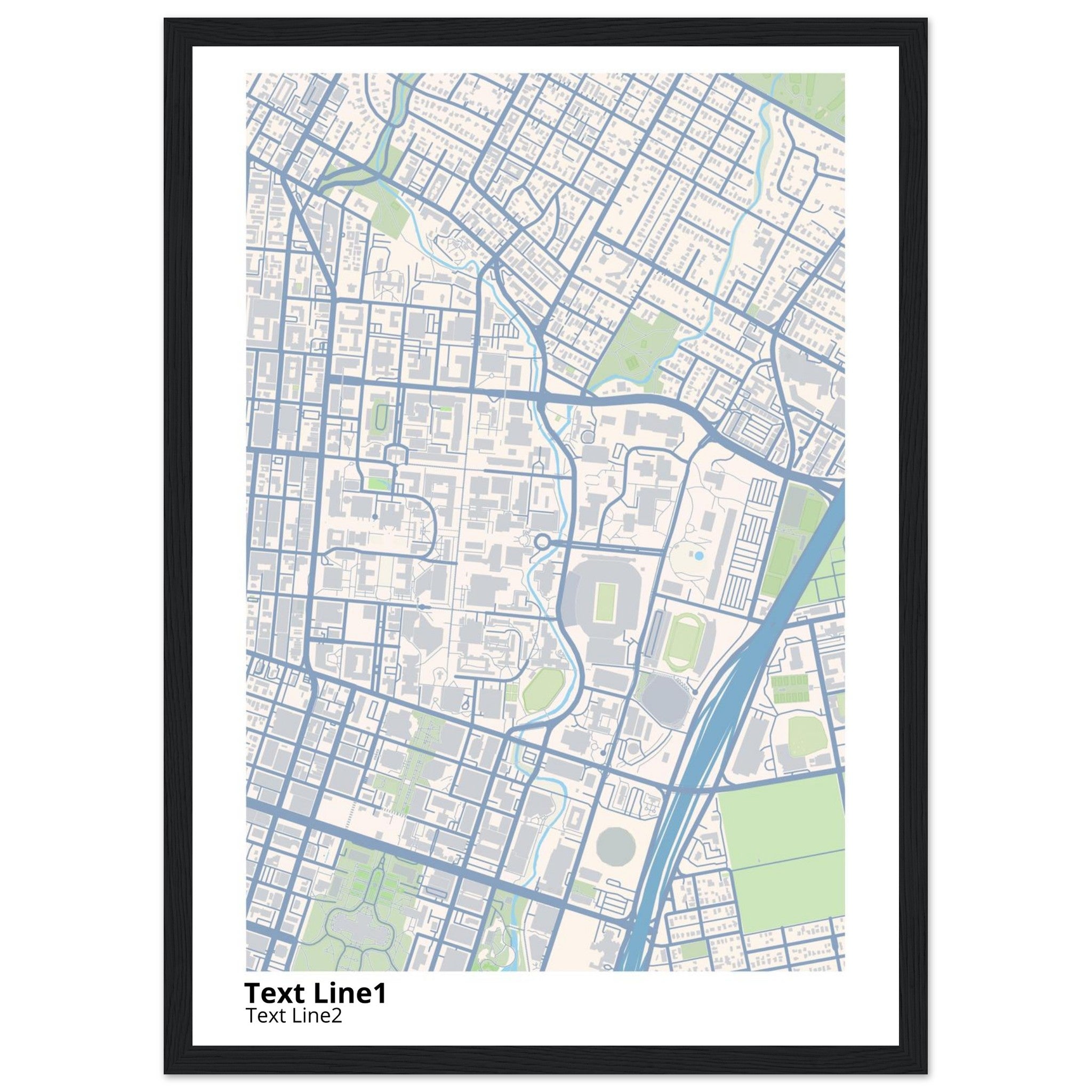 University of Texas at Austin Campus Map Poster | Graduation Gift - Ink And Atlas