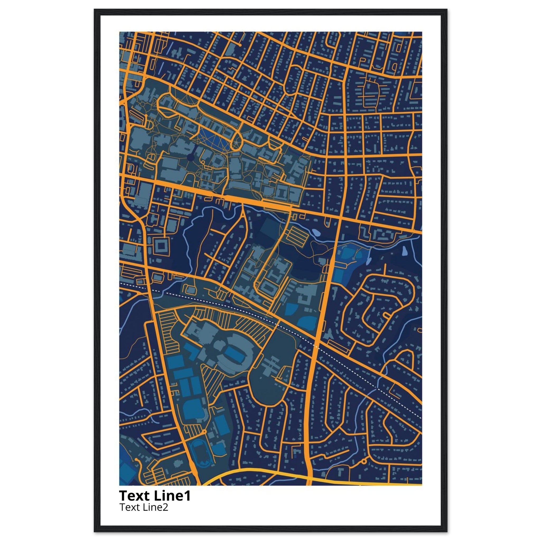 east carolina university north carolina campus map poster
