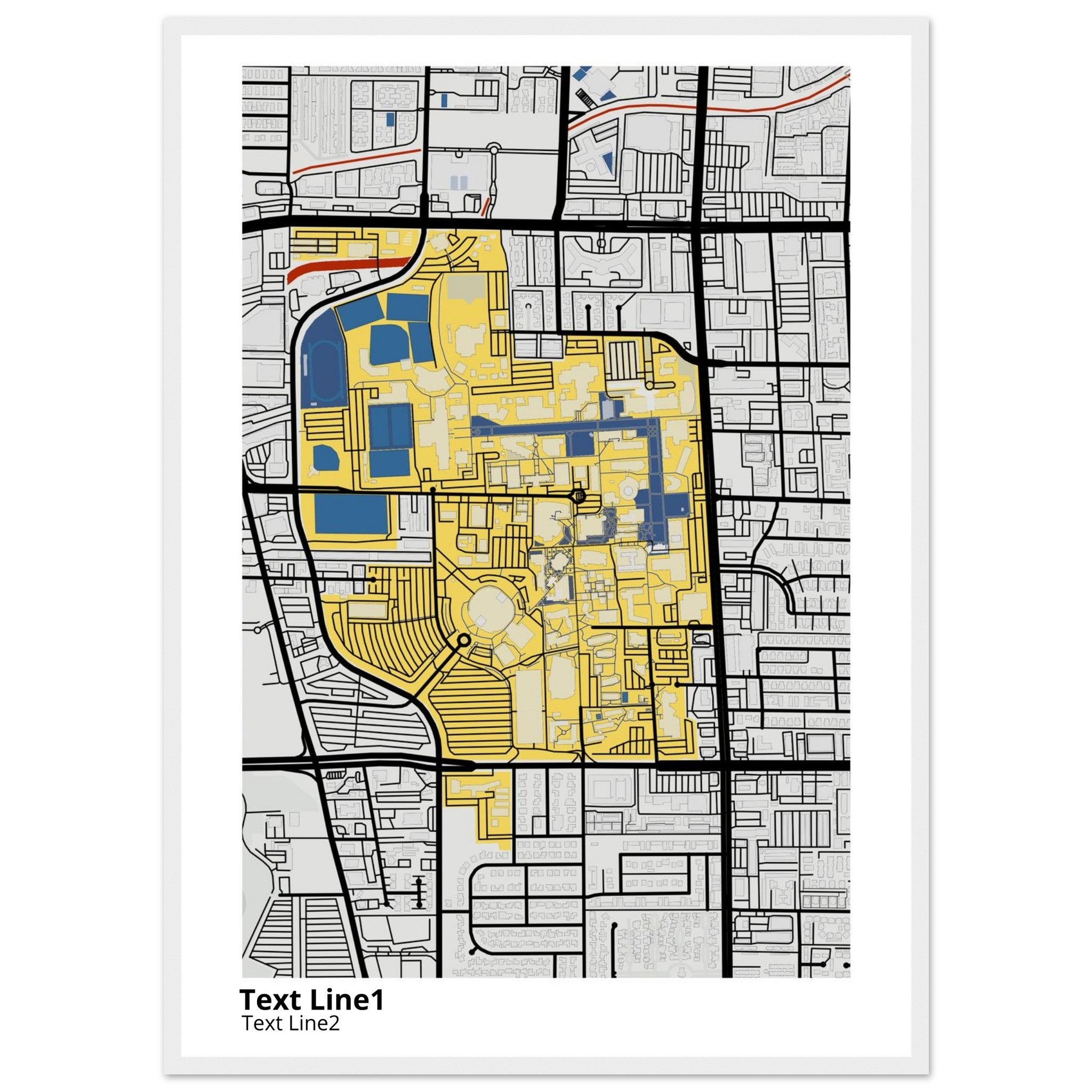 university of nevada las vegas campus map poster