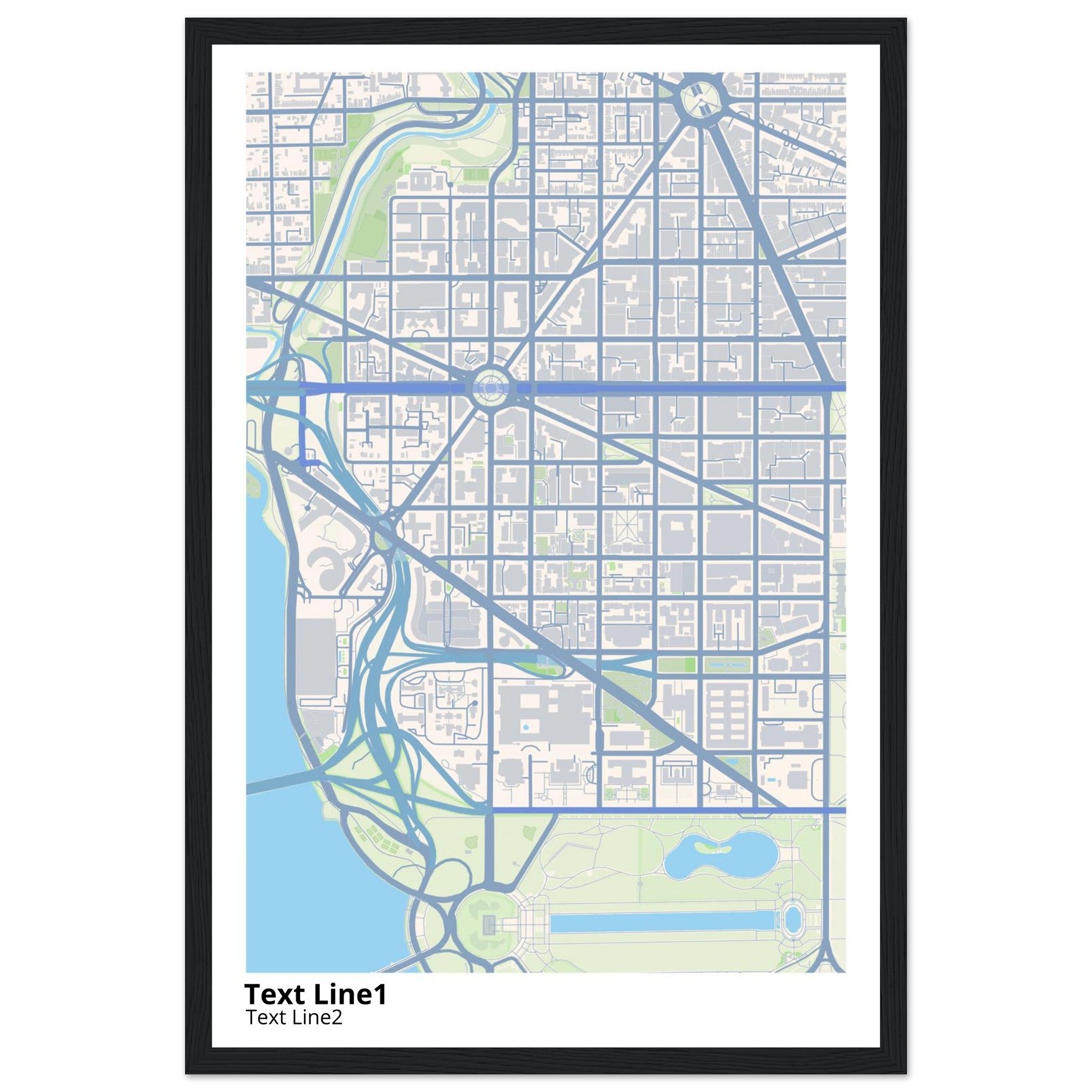 george washington university campus map poster