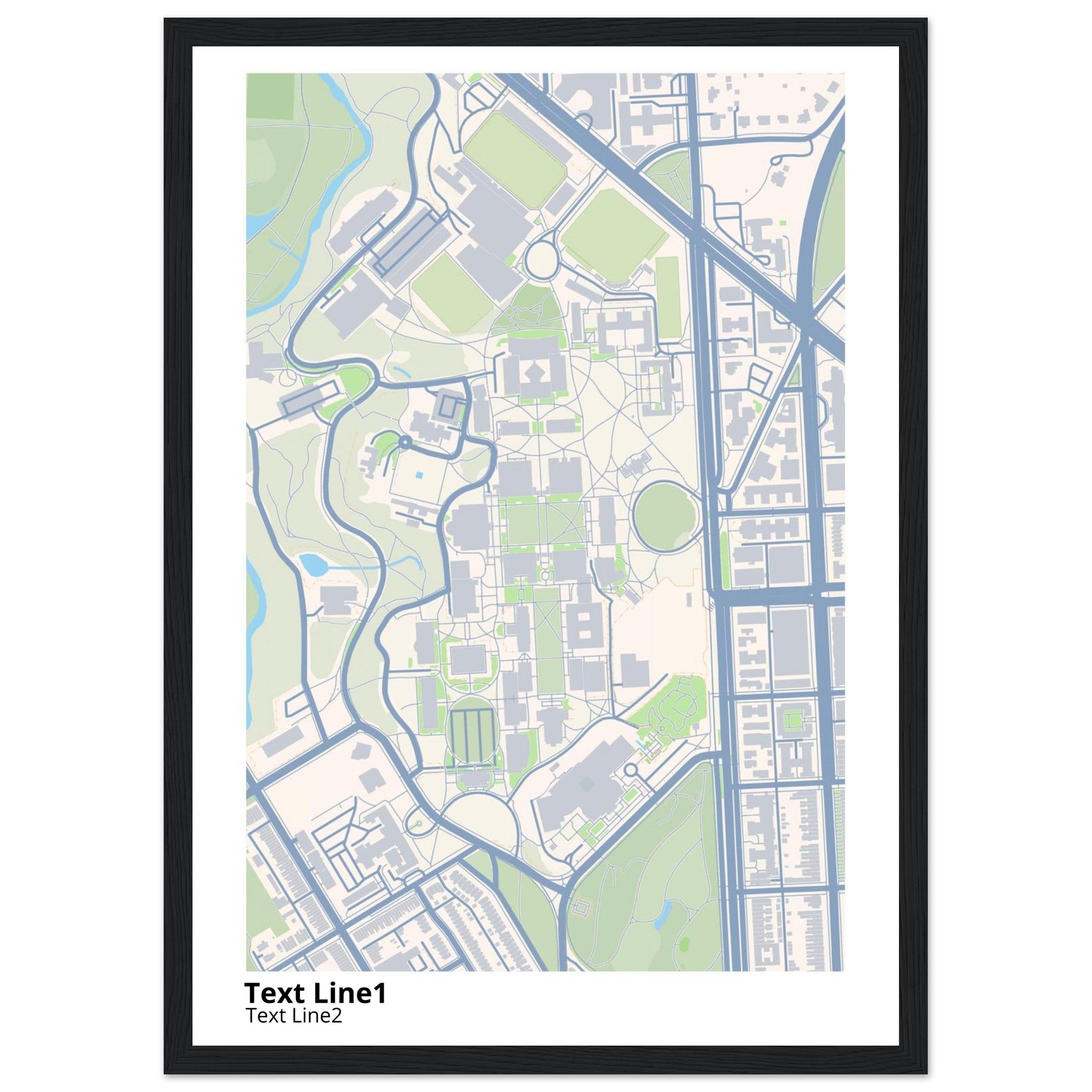 johns hopkins university campus map poster