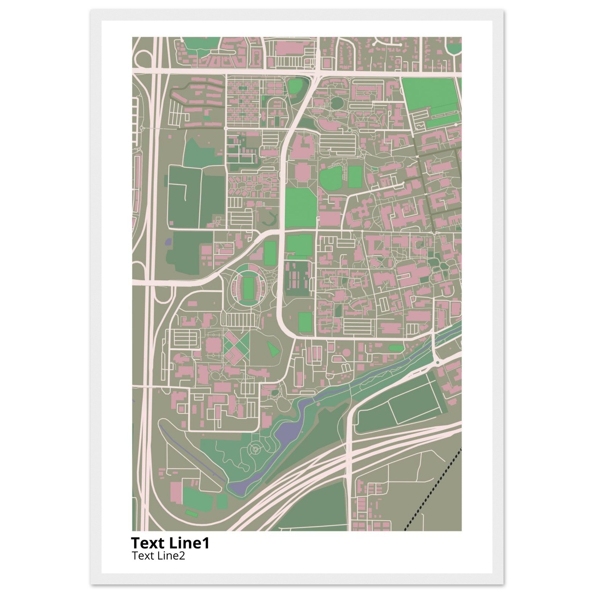 university of california davis campus map poster